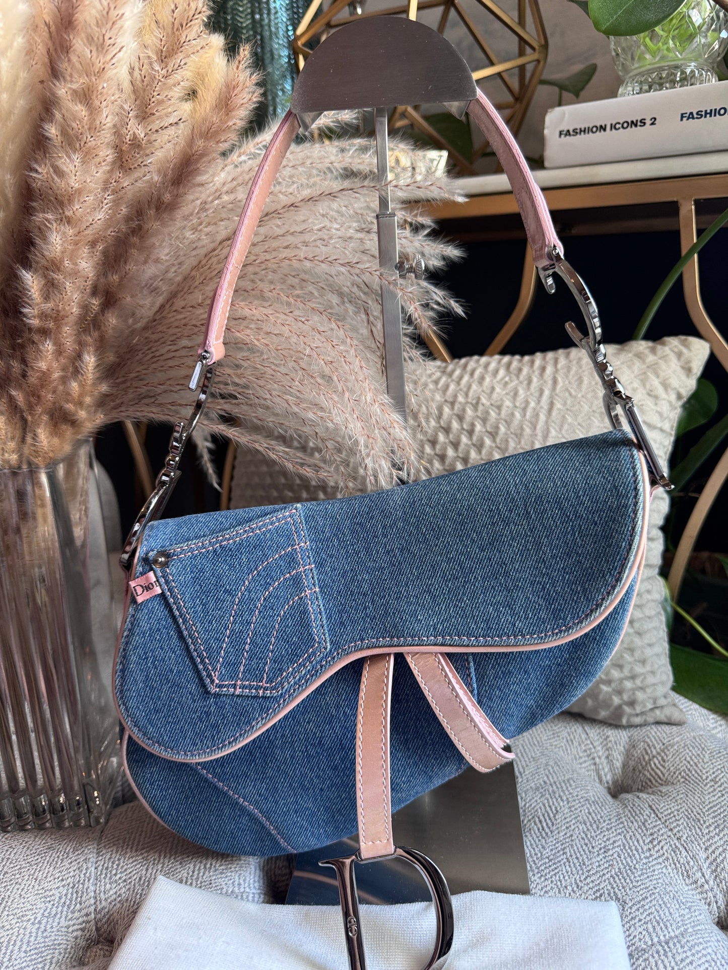 Dior Vintage Denim Saddle