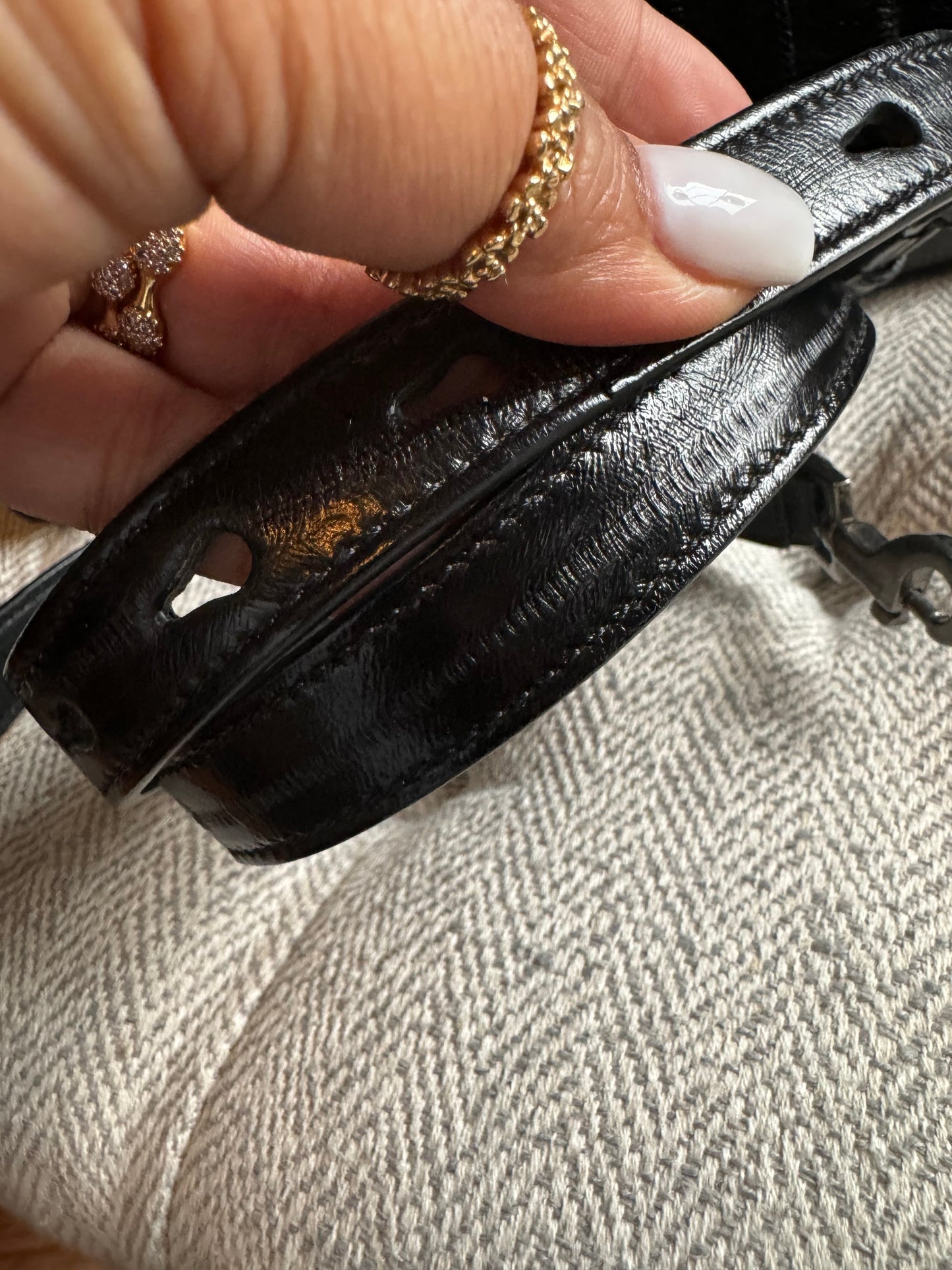 YSL Saint Laurent Black Eel Sac De Jour Bag