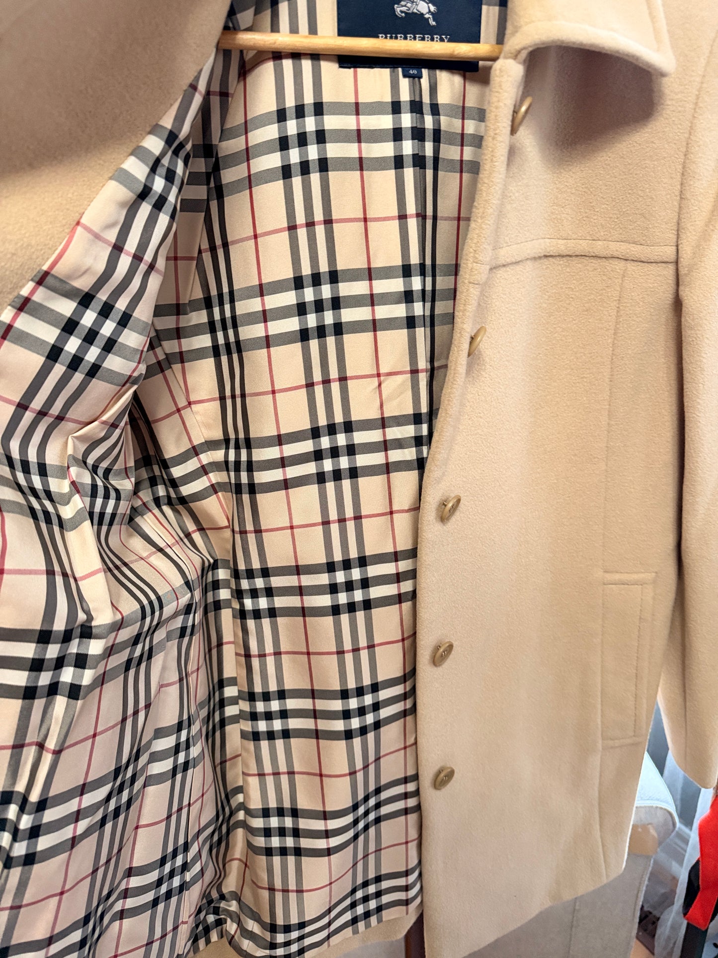 Burberry Classic Angora Blend Coat sz 40