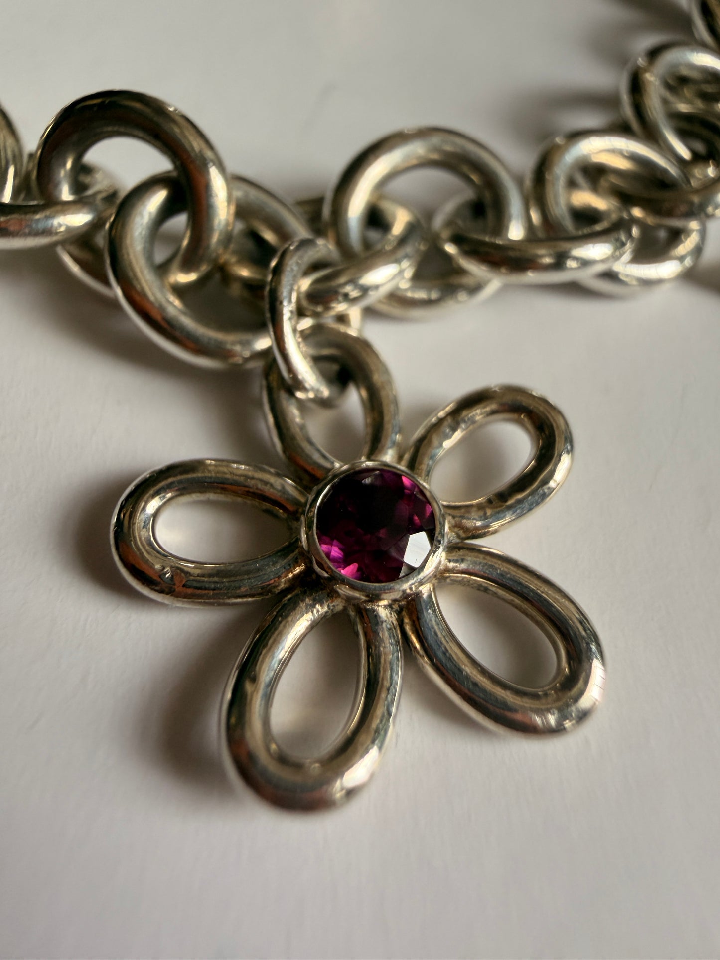 Tiffany & Co RARE Silver 925 Gemstone Nature Flower Moon Butterfly Bracelet
