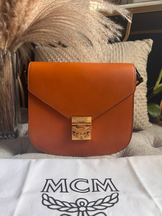 MCM Calfskin Patricia Leather Crossbody