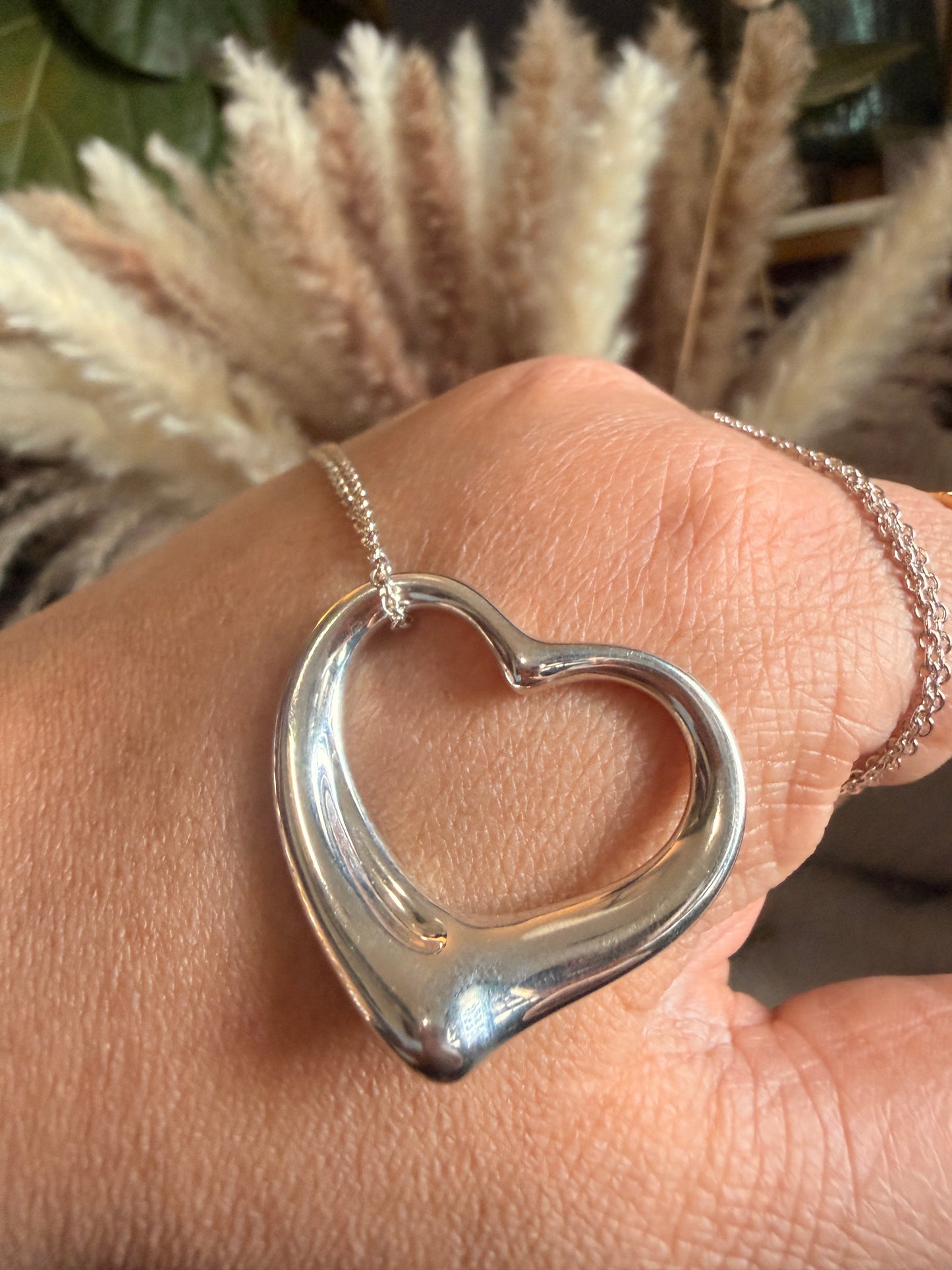 Tiffany & Co. 36mm Extra Large Open Heart Necklace
