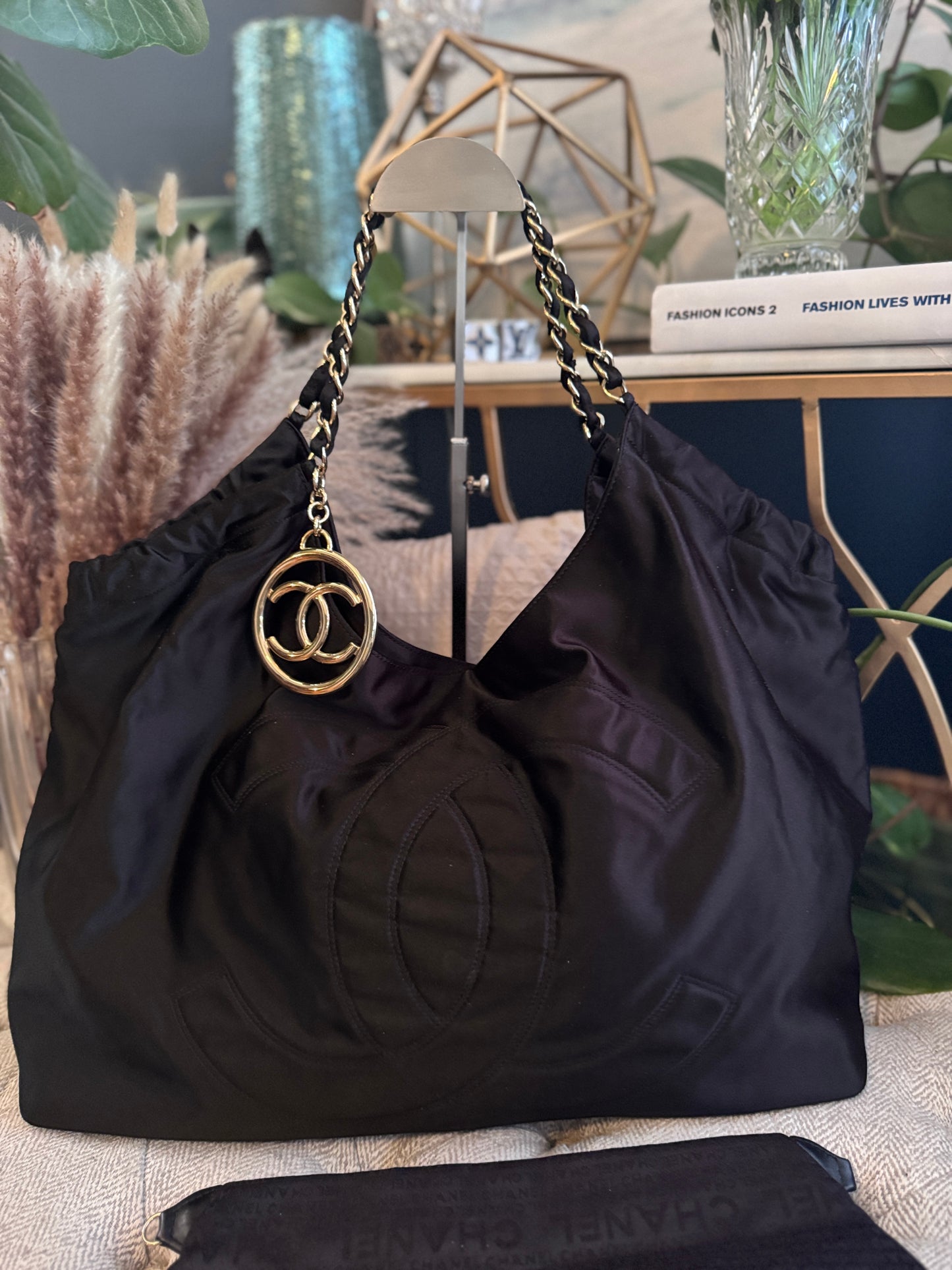 Chanel Coco Cabas Satin Tote