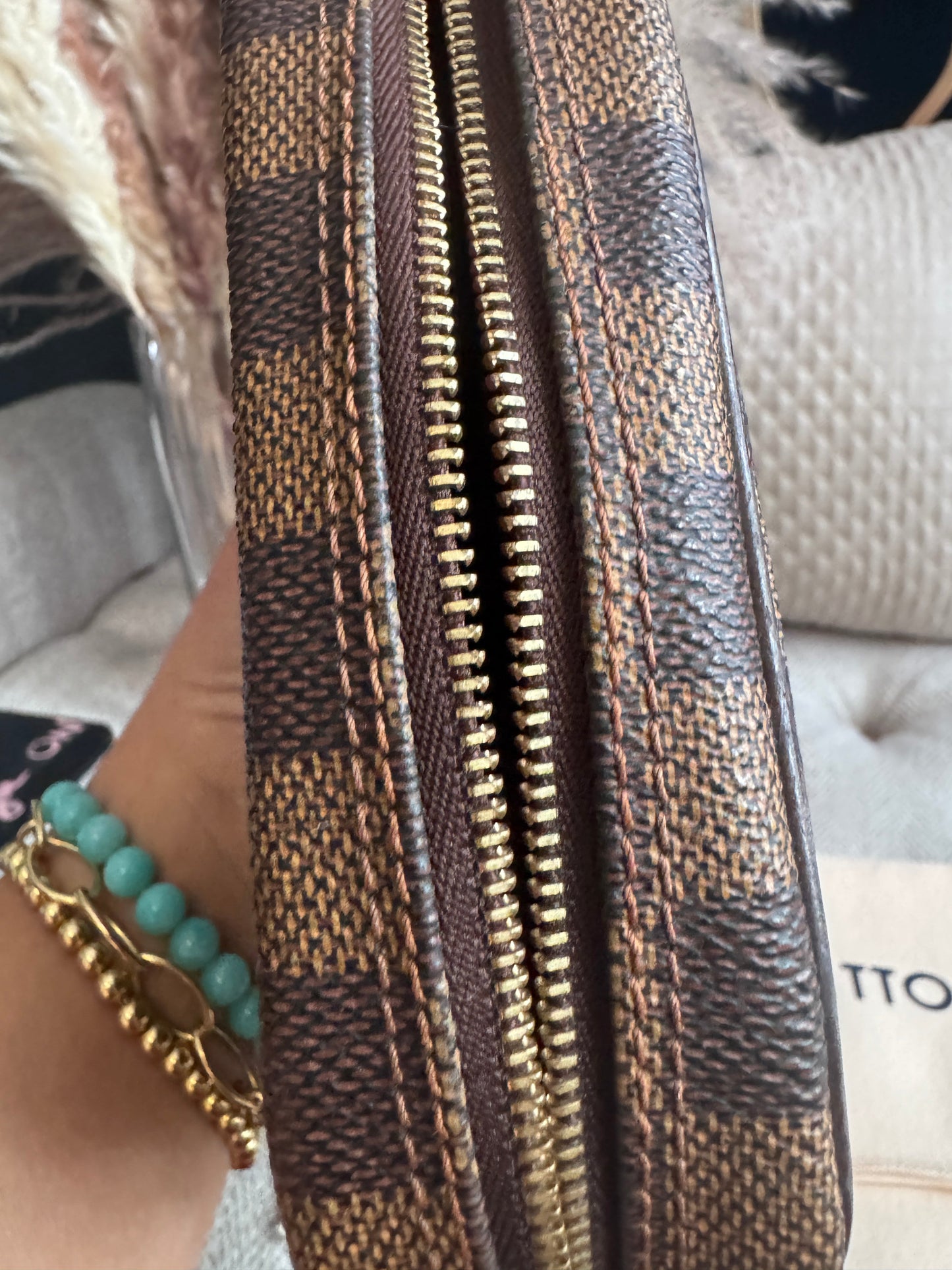 Louis Vuitton Damier Ebene Ipanema Pouch