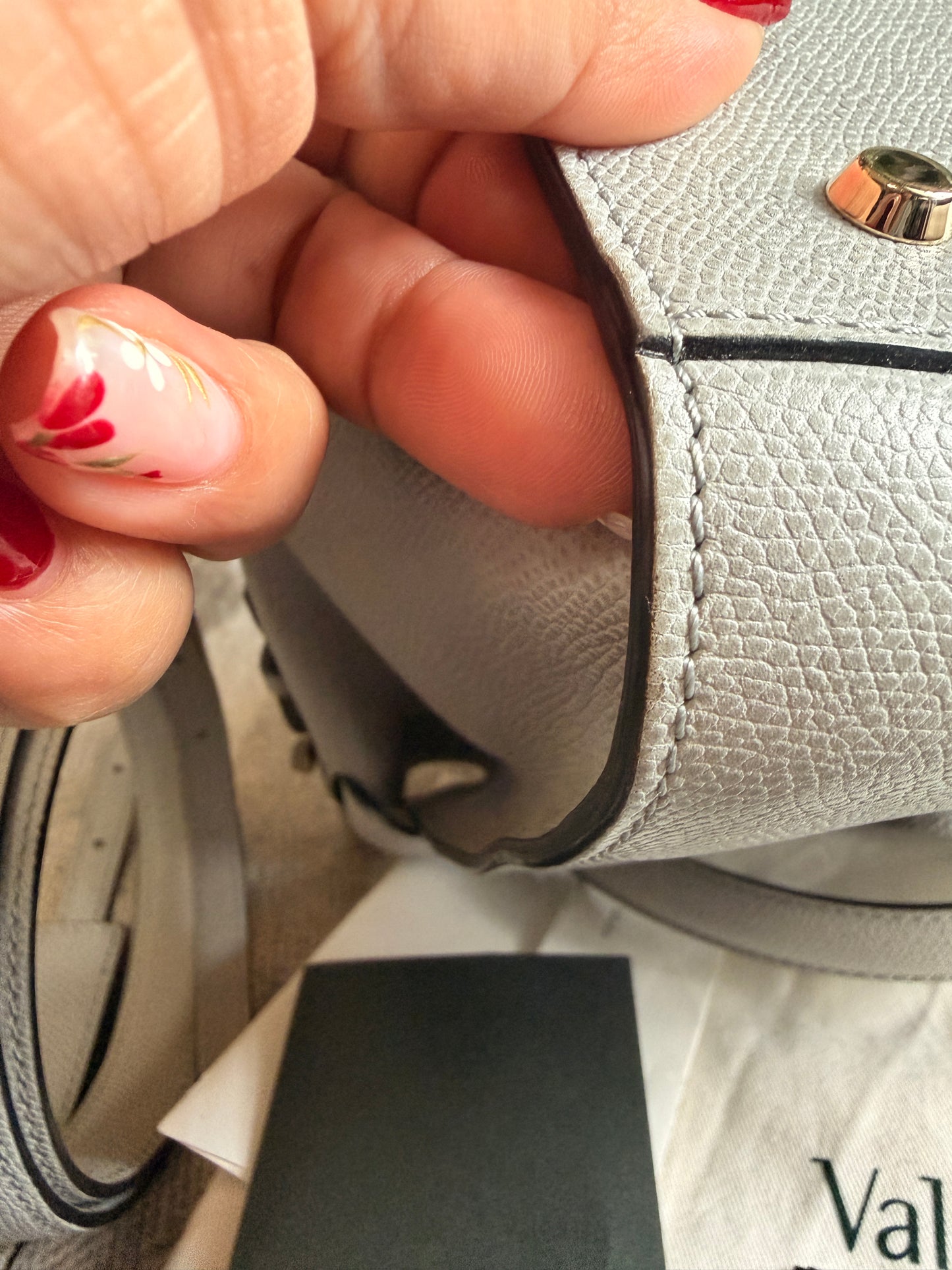 Valextra B Cube in Cool Grey