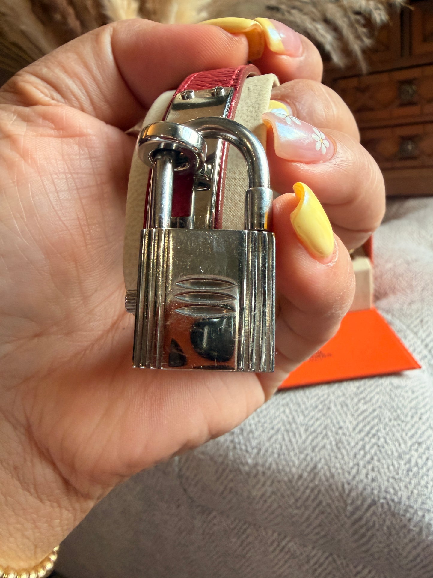 Hermes Kelly Watch in Silver Hardware