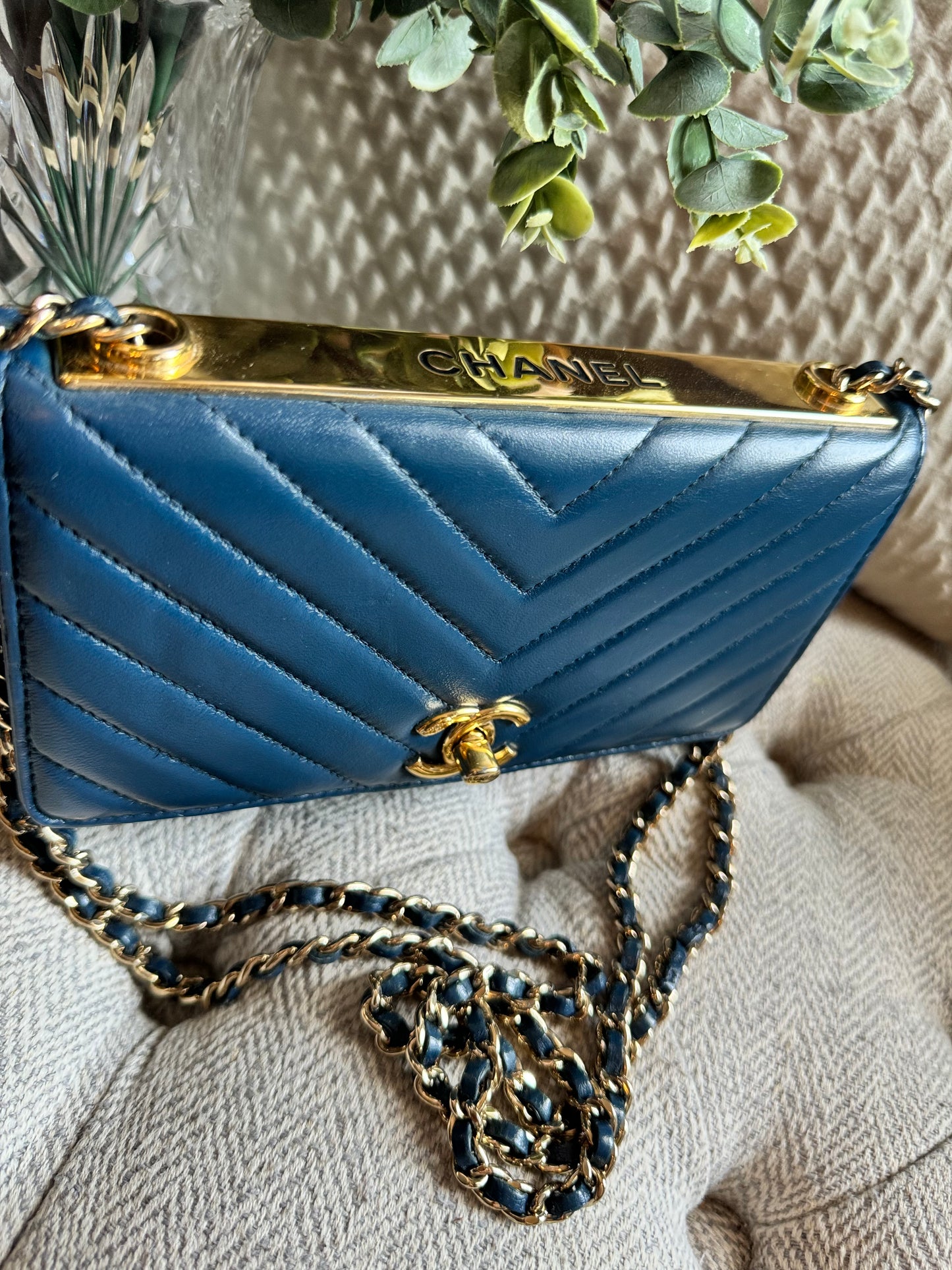 Chanel Trendy WOC in Blue with GHW