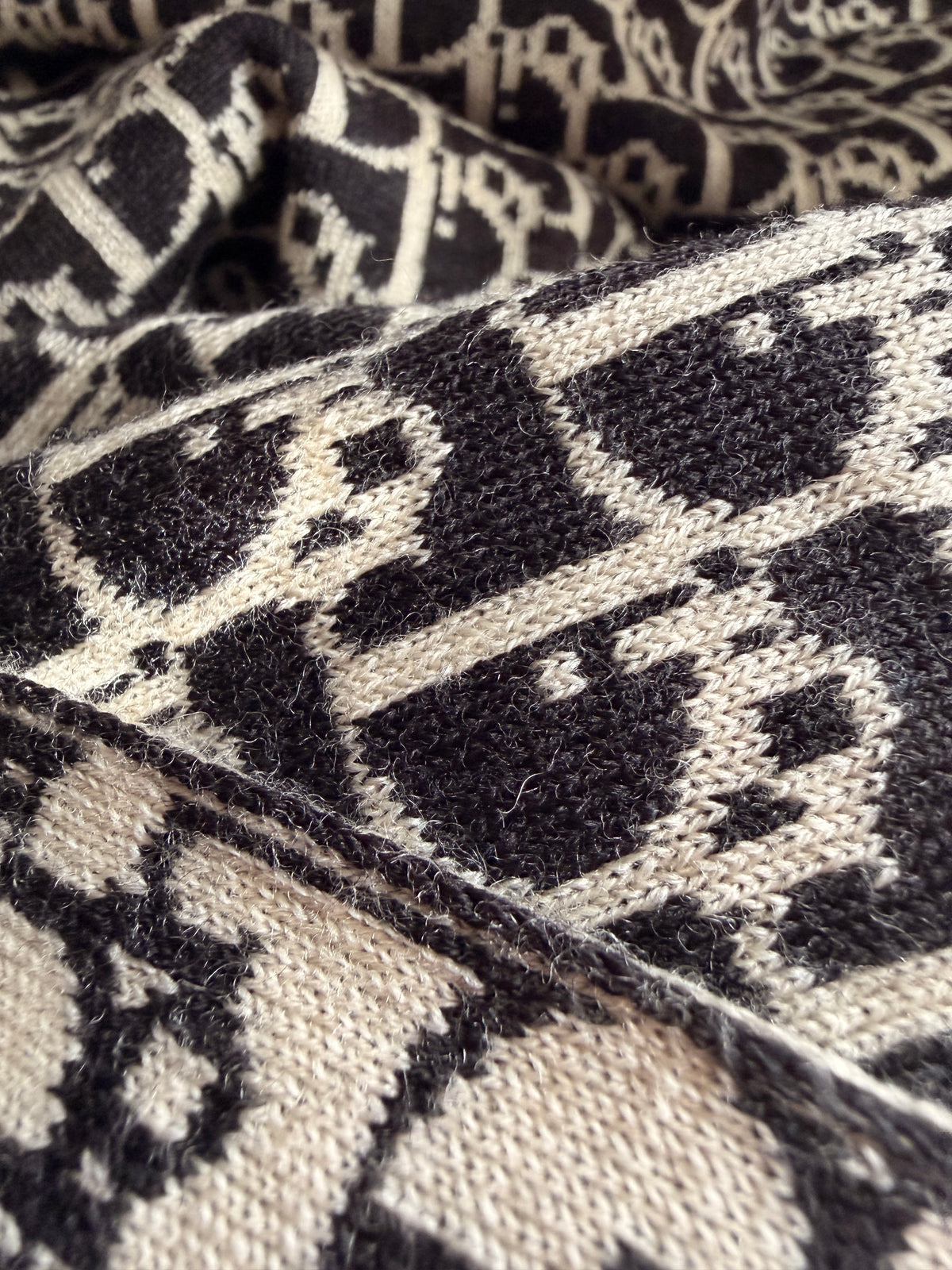 Christian Dior Wool Oblique Scarf