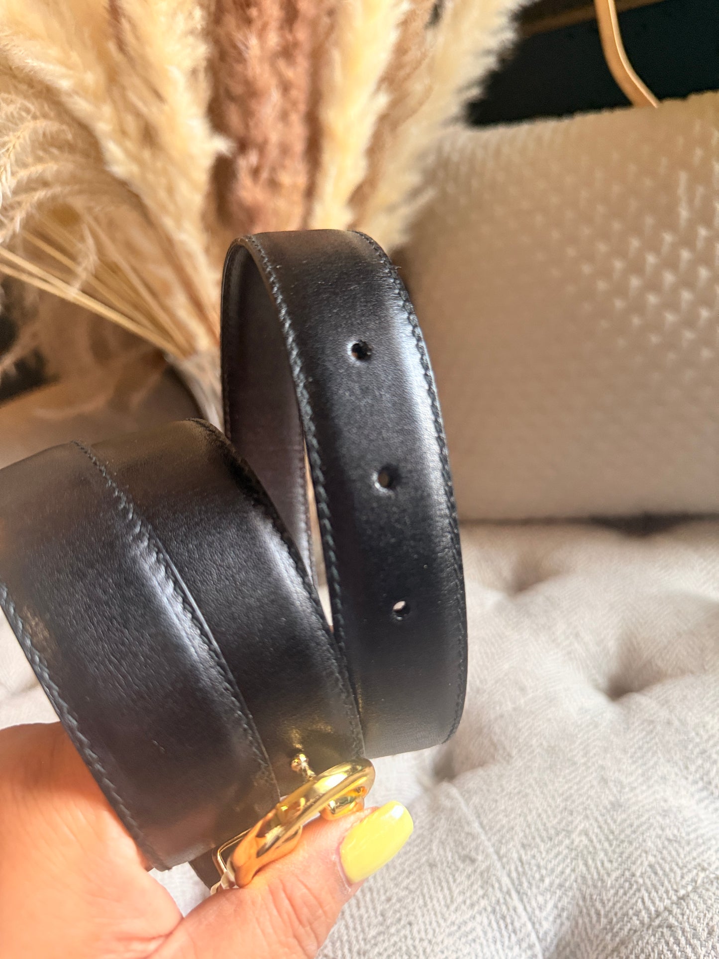 Gucci Reversible Vintage Belt -Black/Dark Brown size105
