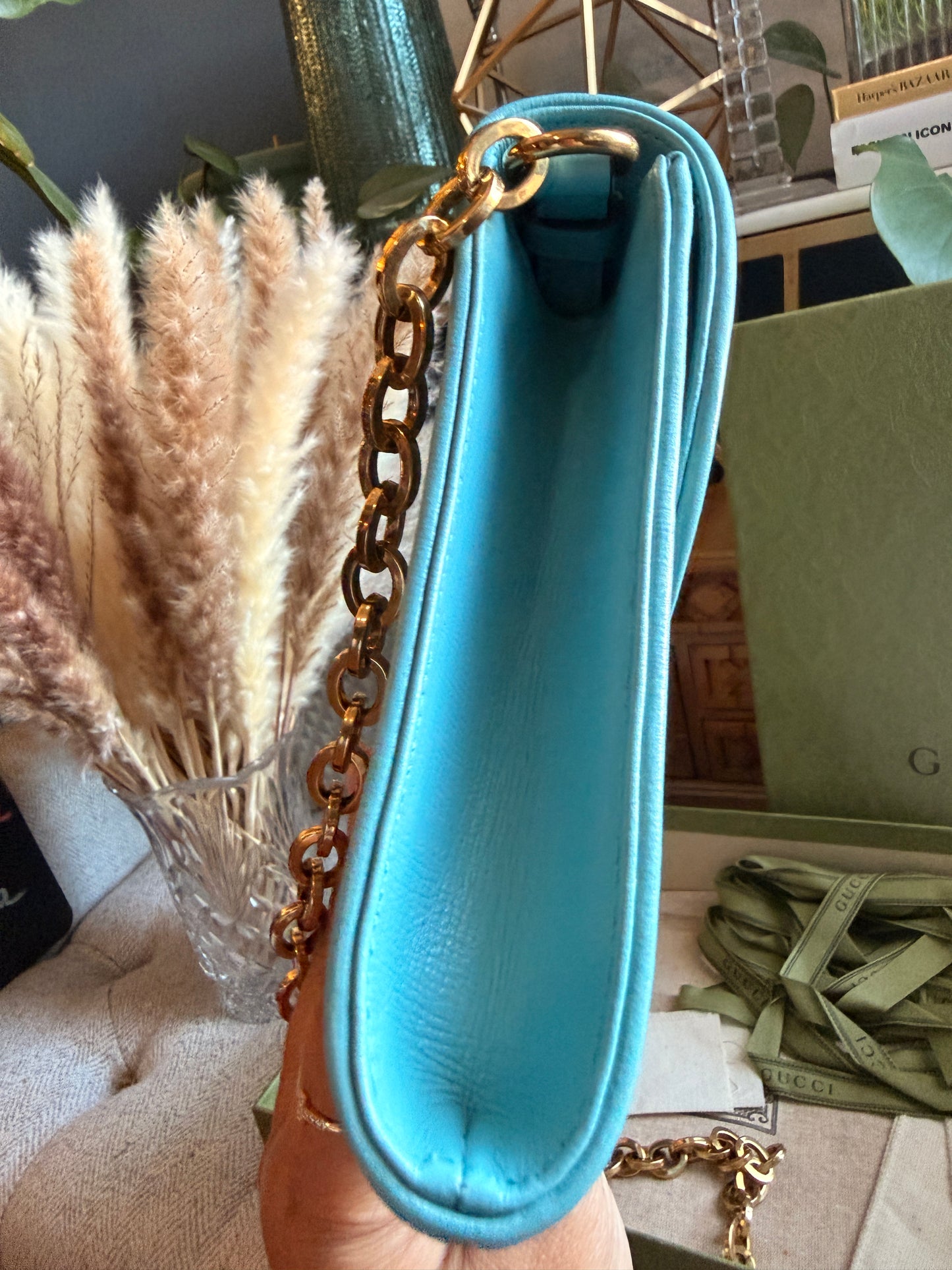Gucci 1955 Horsebit Raffia Bag-NEW in Box