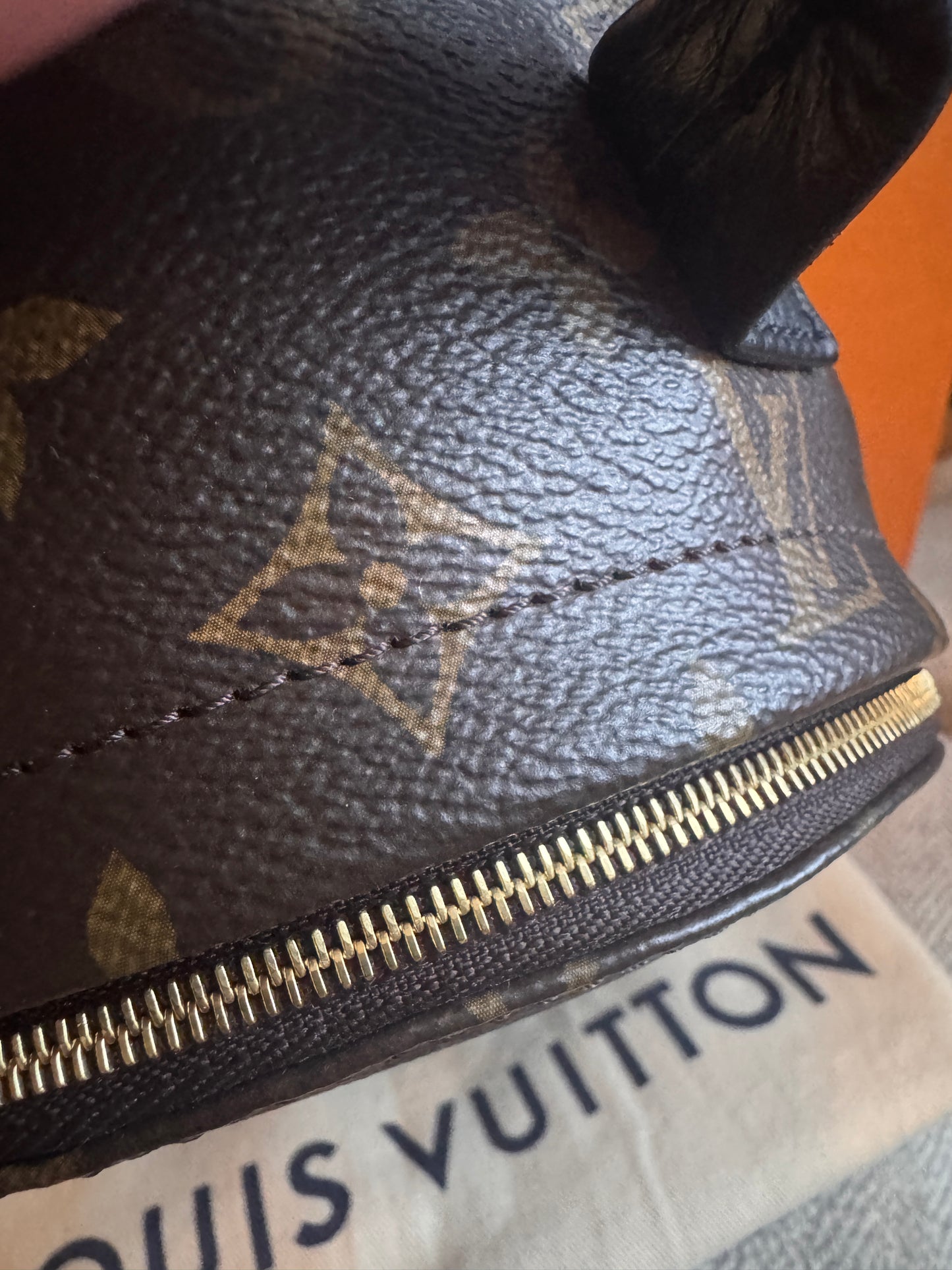 Louis Vuitton Mini Palm Springs-New Model with exposed zip Microchipped