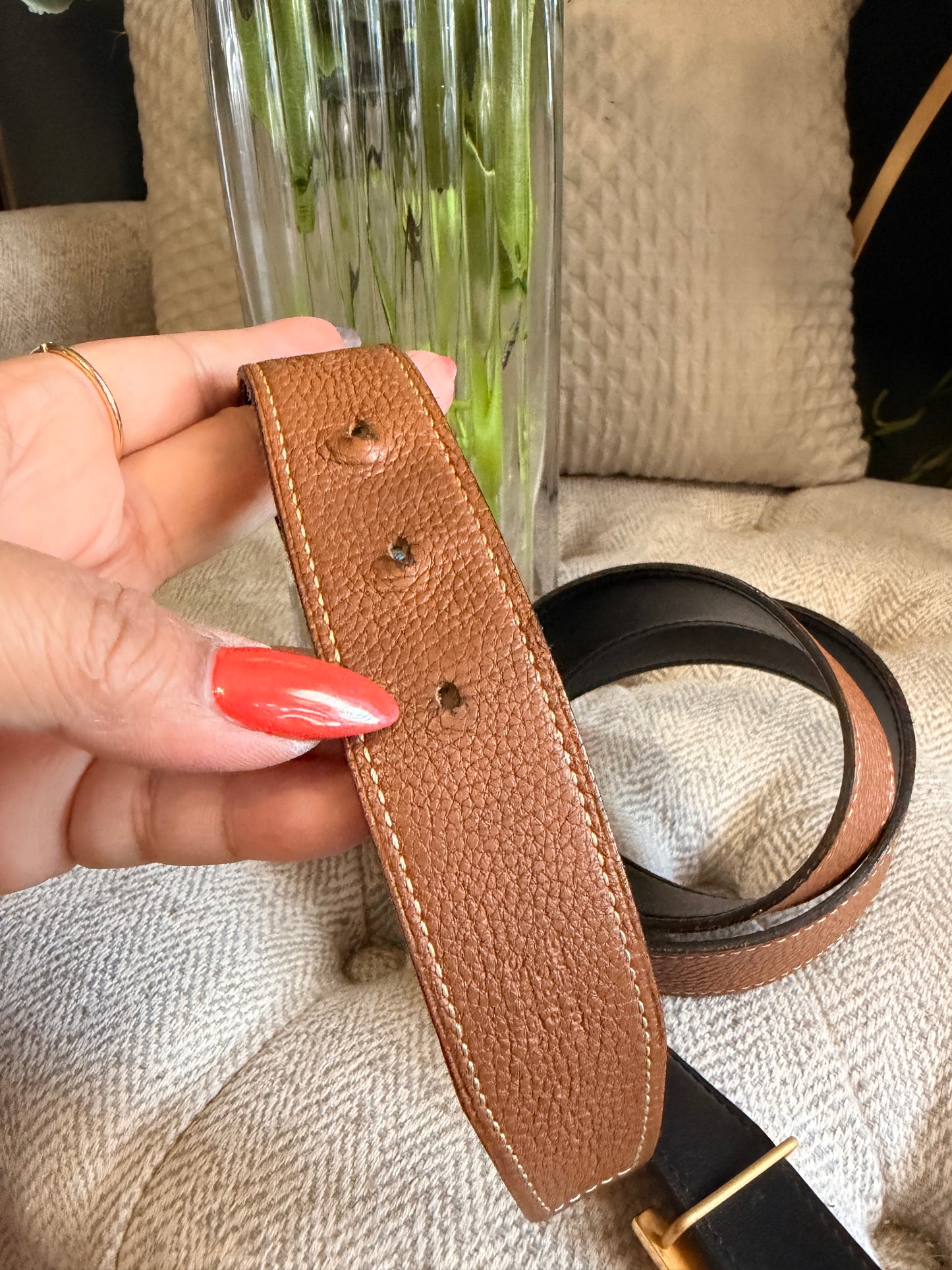 Hermes Constance Belt size 90