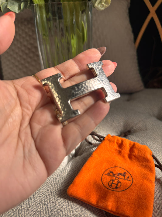 Hermes Belt Buckle Only in Hammered Finish