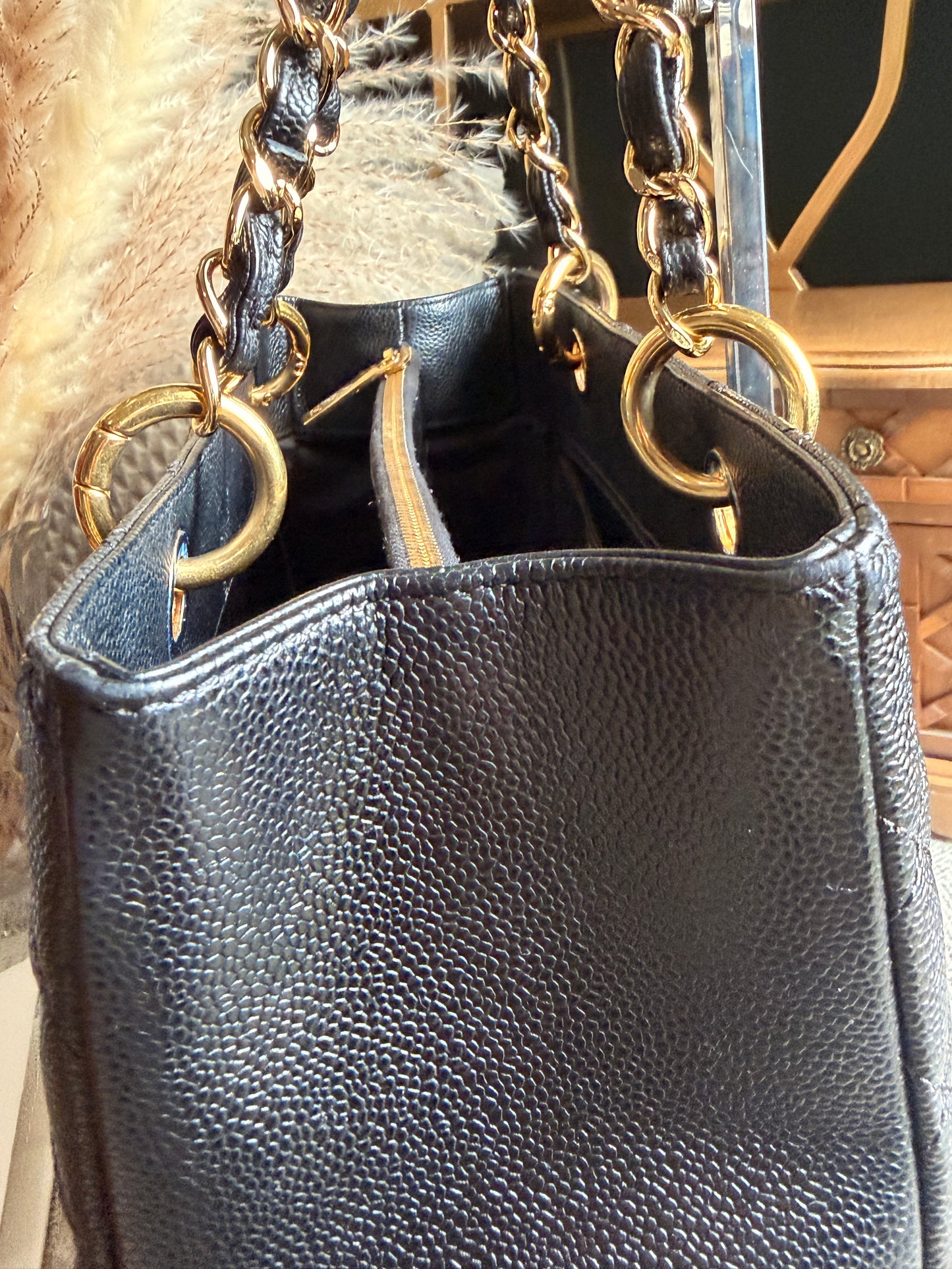 Chanel GST in Black with Gold Hardware