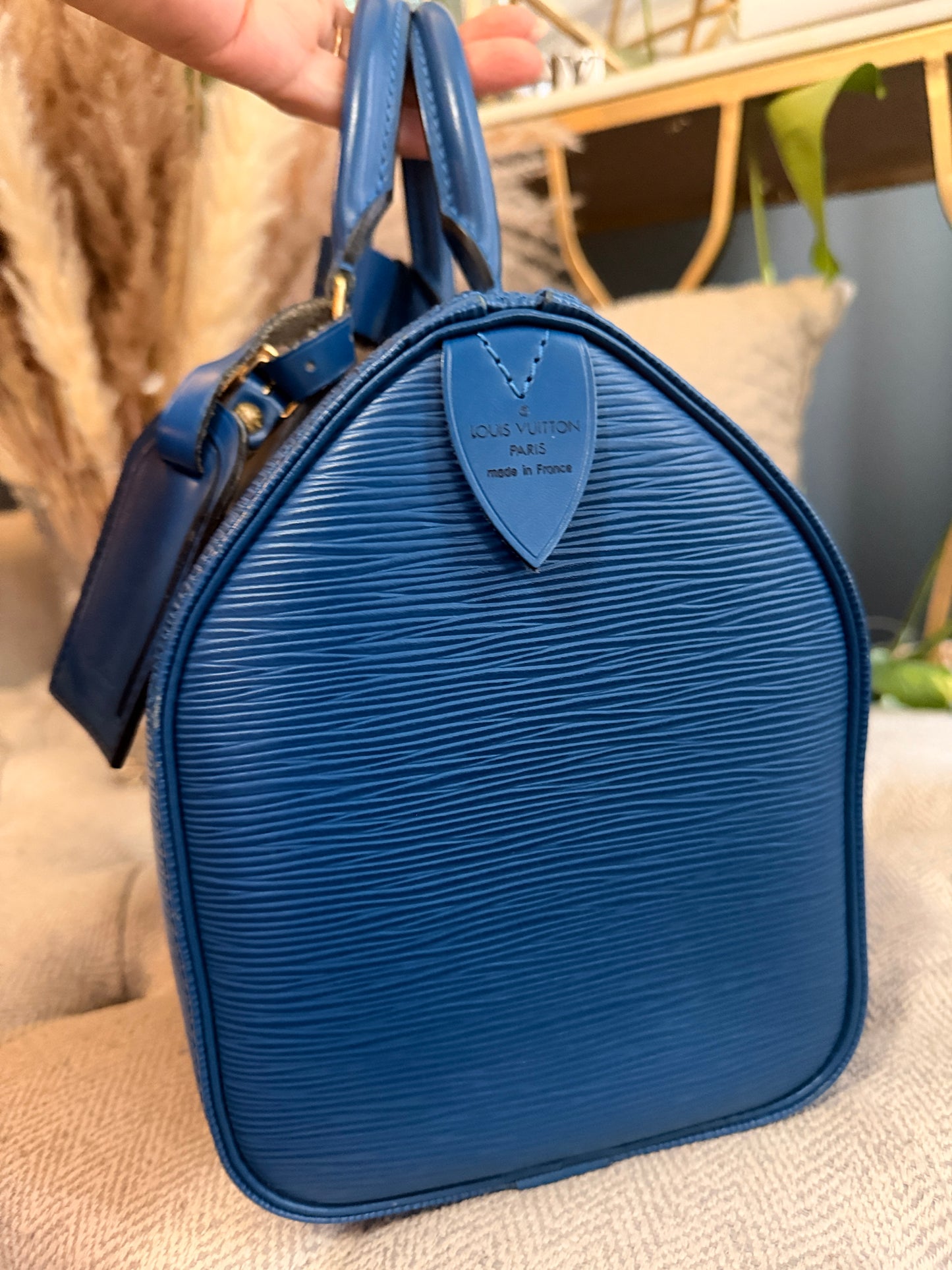 Louis Vuitton Vintage Speedy 25 in Epi Toledo Blue