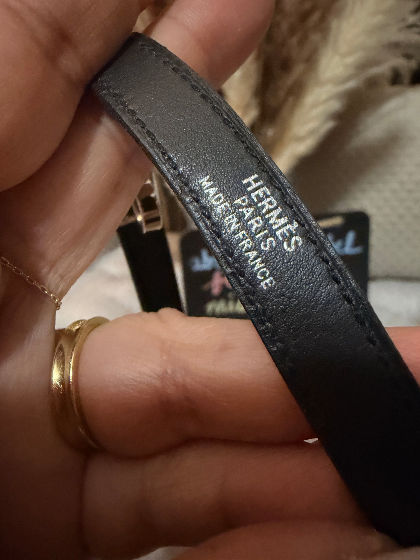 Hermès Kelly Double Tour Bracelet in Silver Hardware