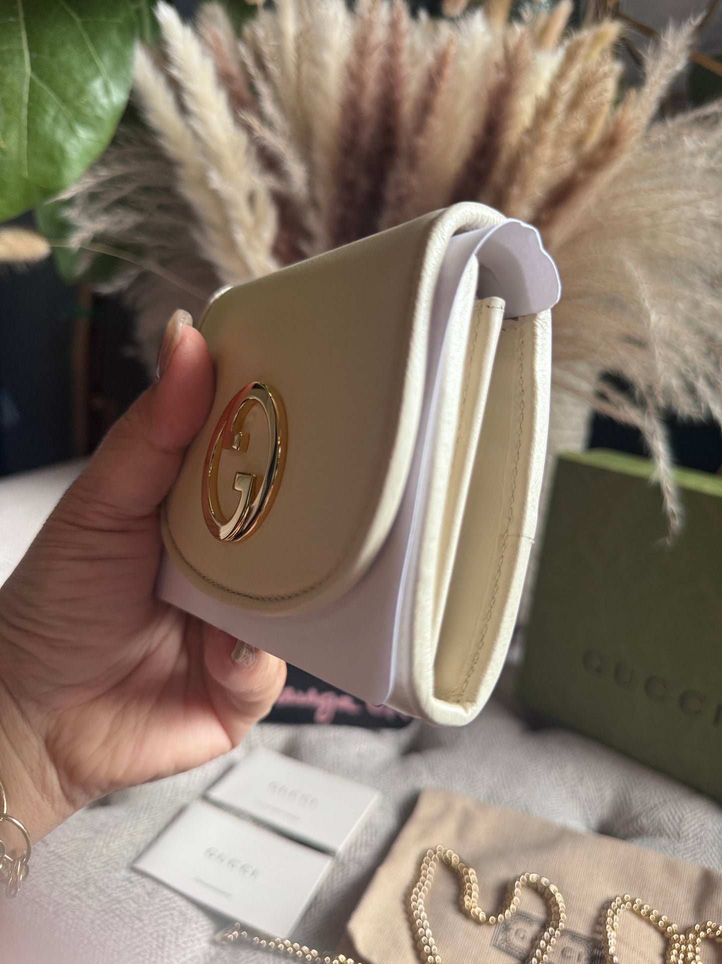 Gucci Blondie Compact Wallet on Chain-Brand NEW in Box