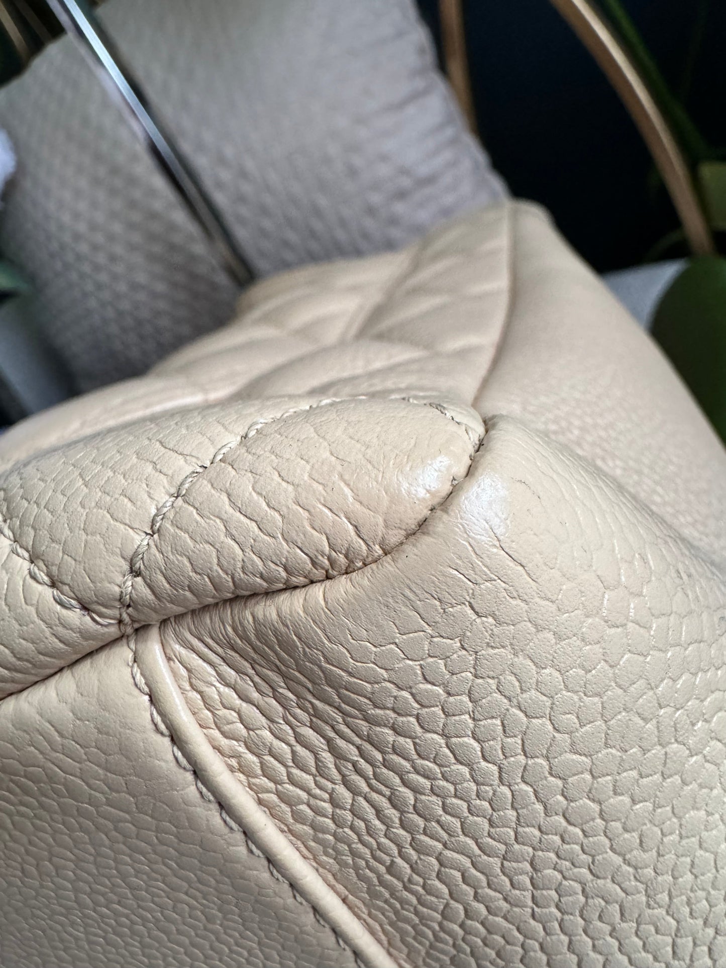 Chanel GST in Beige Caviar with Gold Hardware