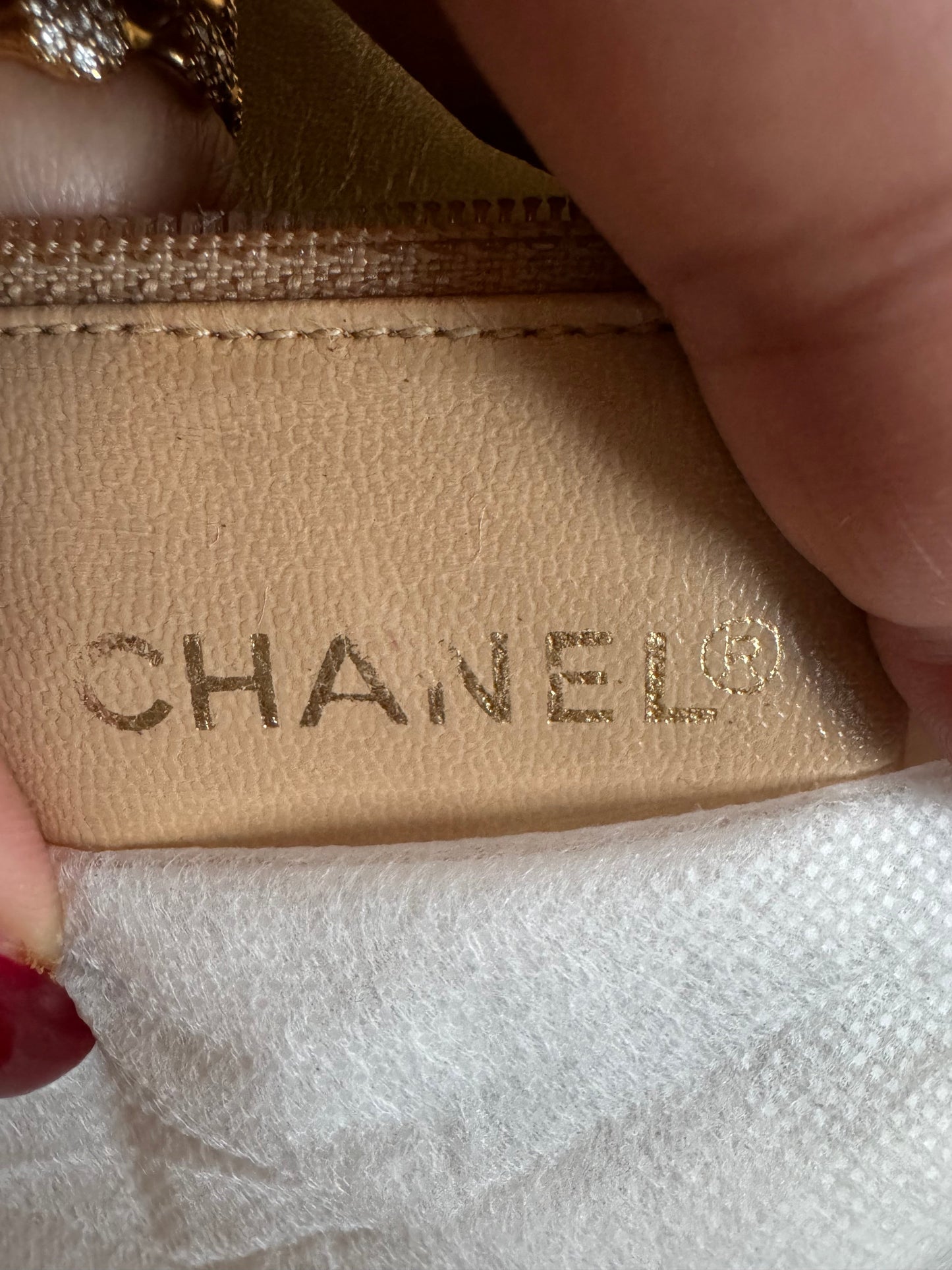 Chanel Metallic Lambskin Quilted Mini Flap in Gold