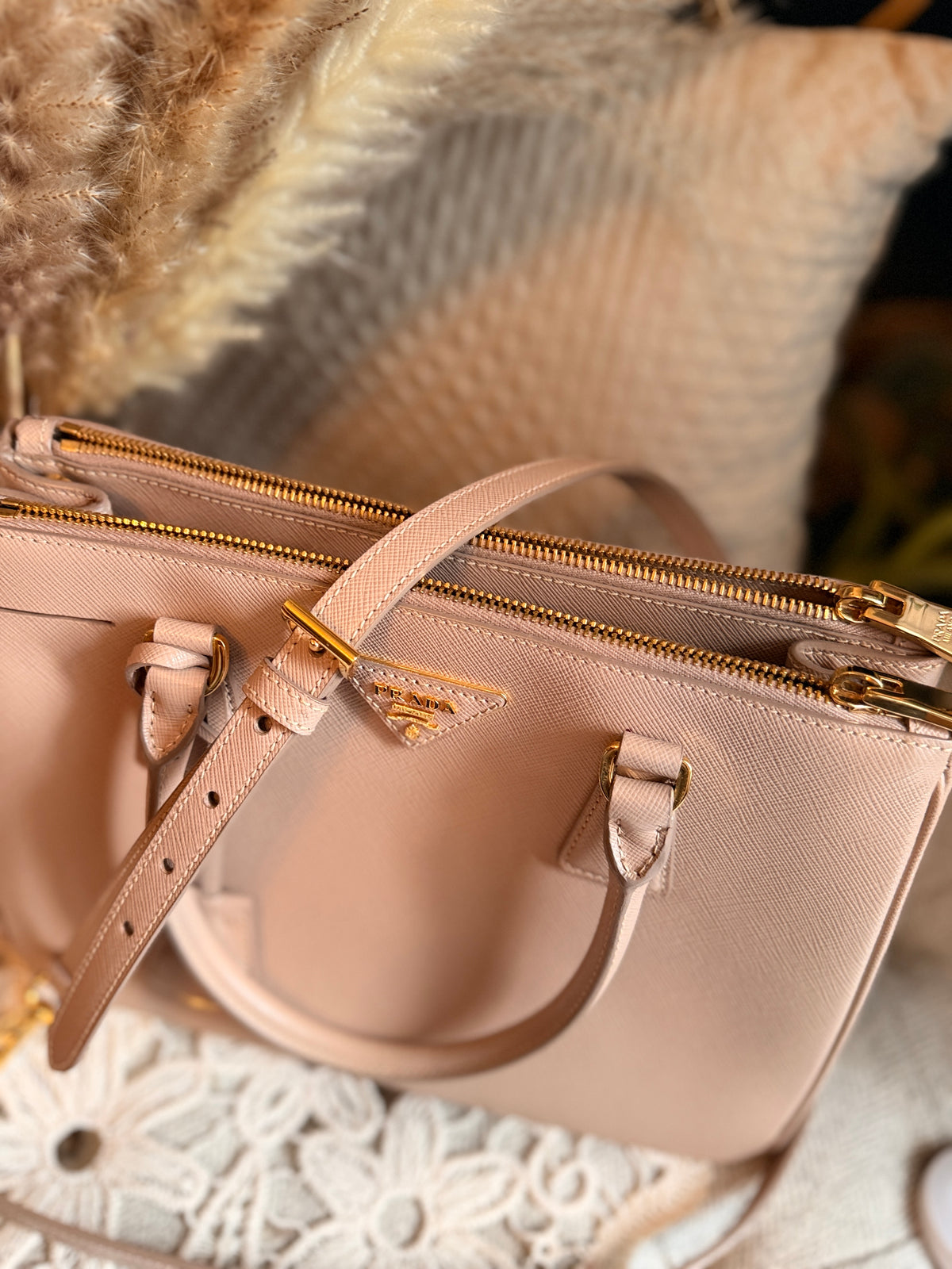 Prada Galliera in Blush- Saffiano