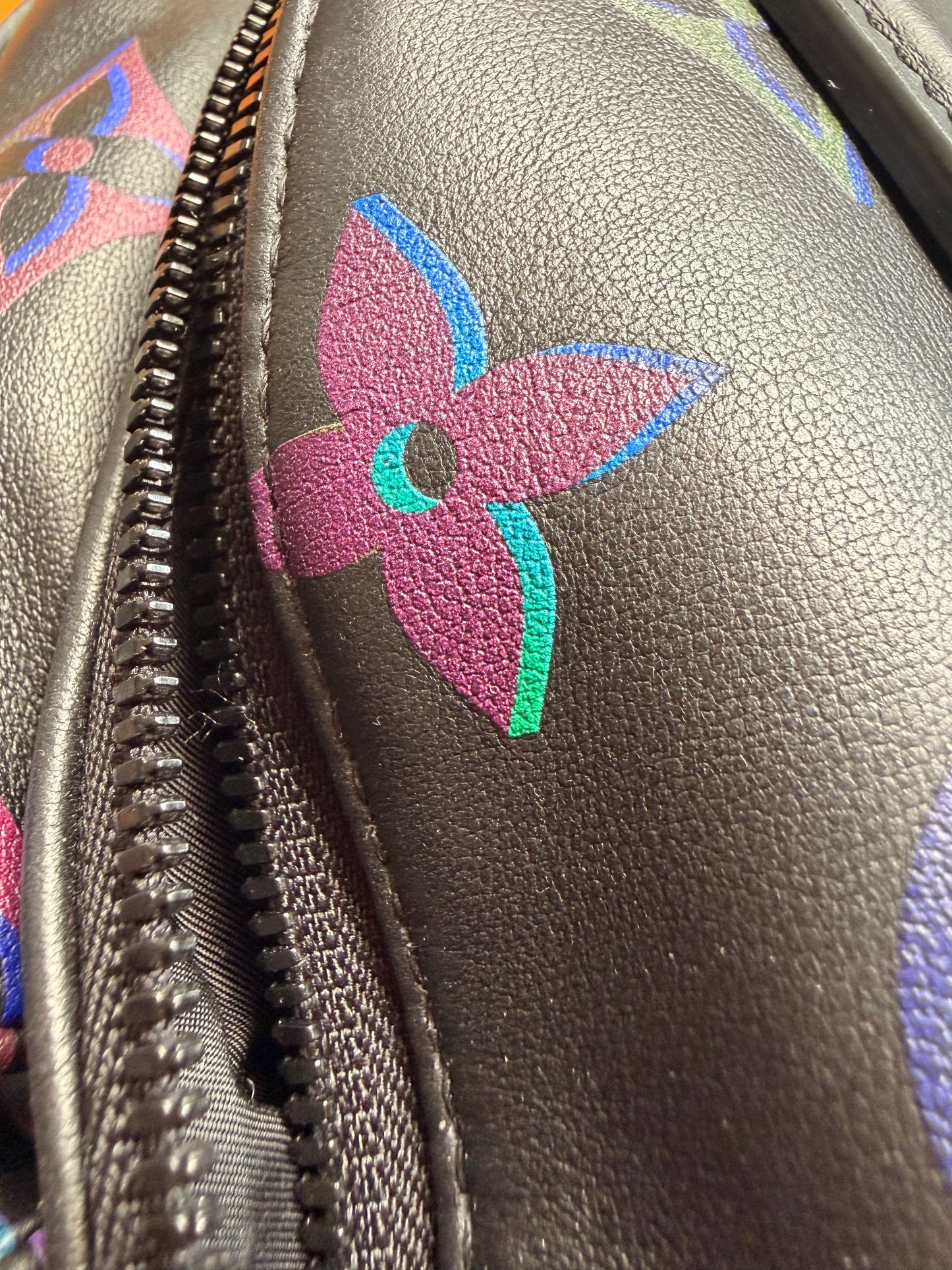 Louis Vuitton Calfskin Monogram Spotlight Comet Bumbag Black Borealis