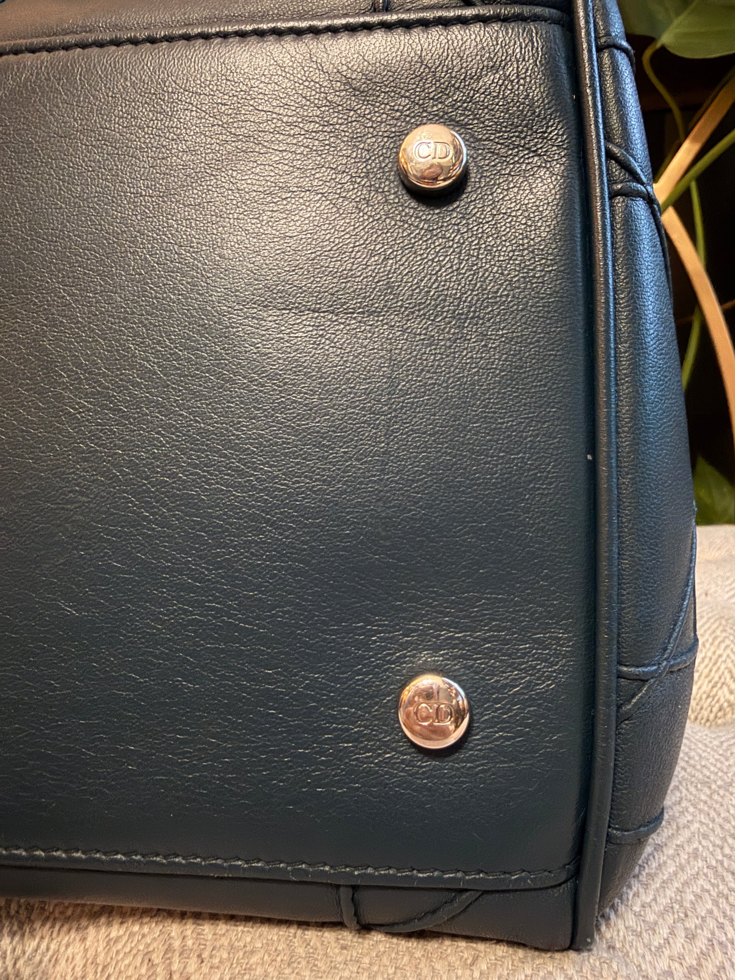 Dior Granville Leather Boston Bag