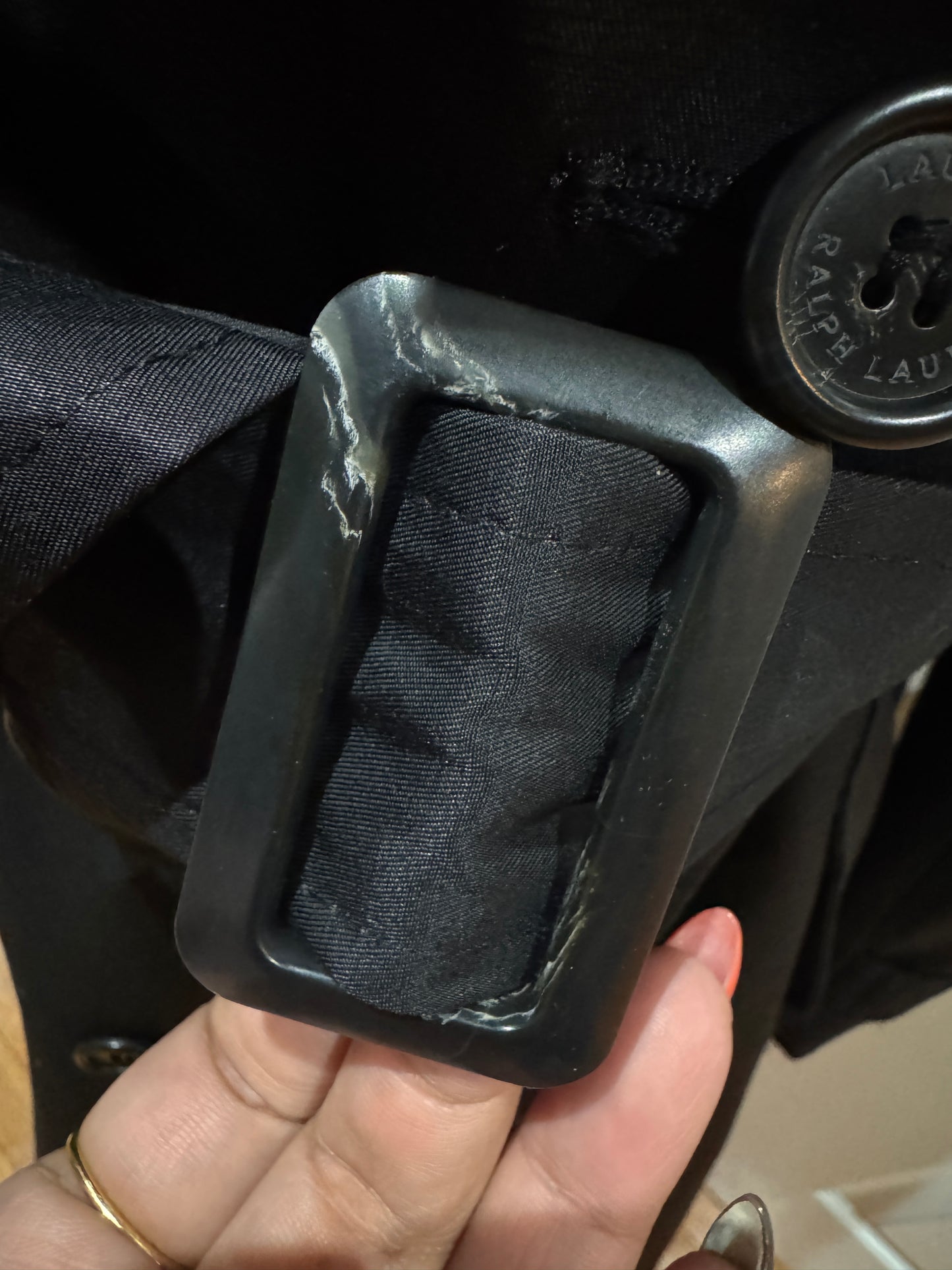 LAUREN Ralph Lauren Black Trench  Coat