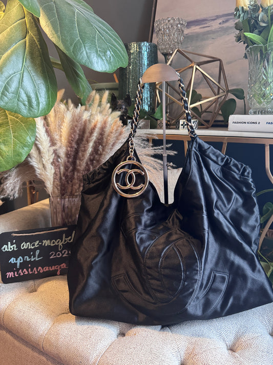 Chanel Coco Cabas Satin Tote