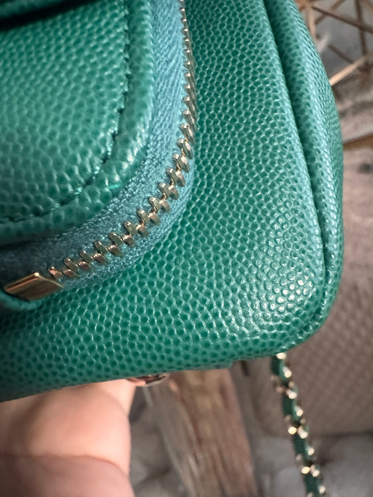 Chanel Business Affinity in gorgeous Green Caviar