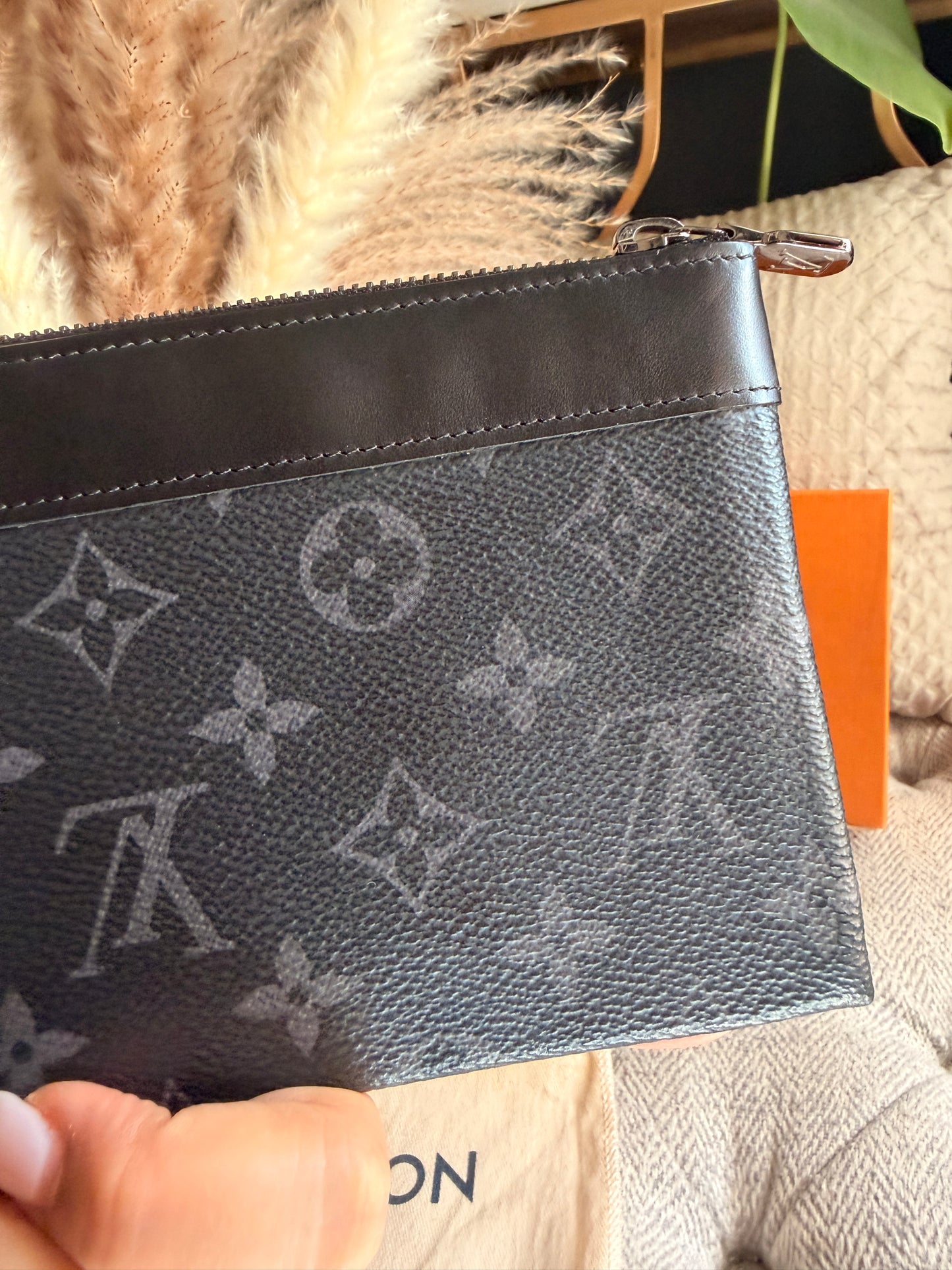 LOUIS VUITTON Monogram Eclipse Pochette Discovery Pm