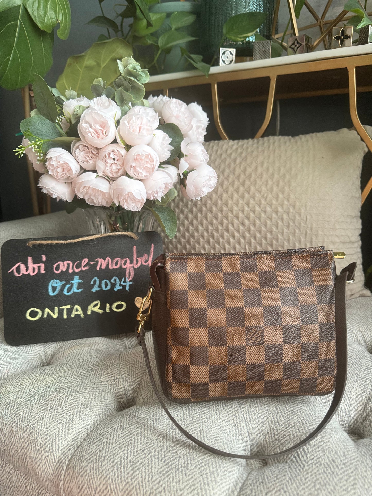 Louis Vuitton Trousse Pochette in Damier Ebene