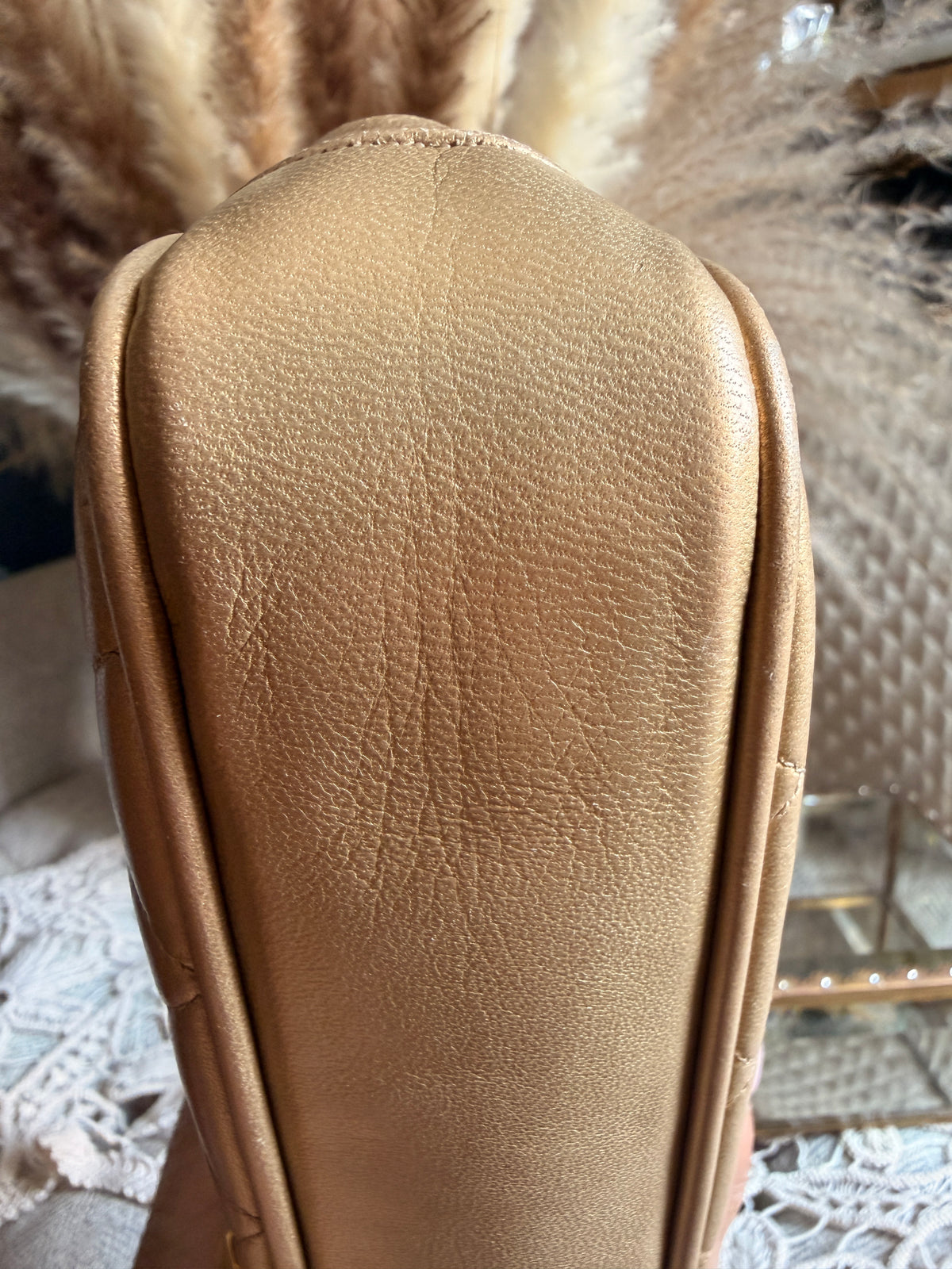 CHANEL Metallic Lambskin Quilted Mini Flap