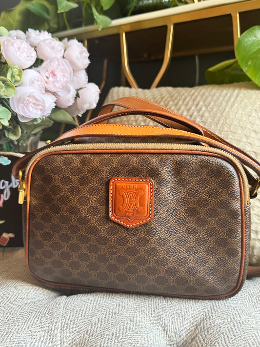 Celine Vintage Macadam Camera Bag