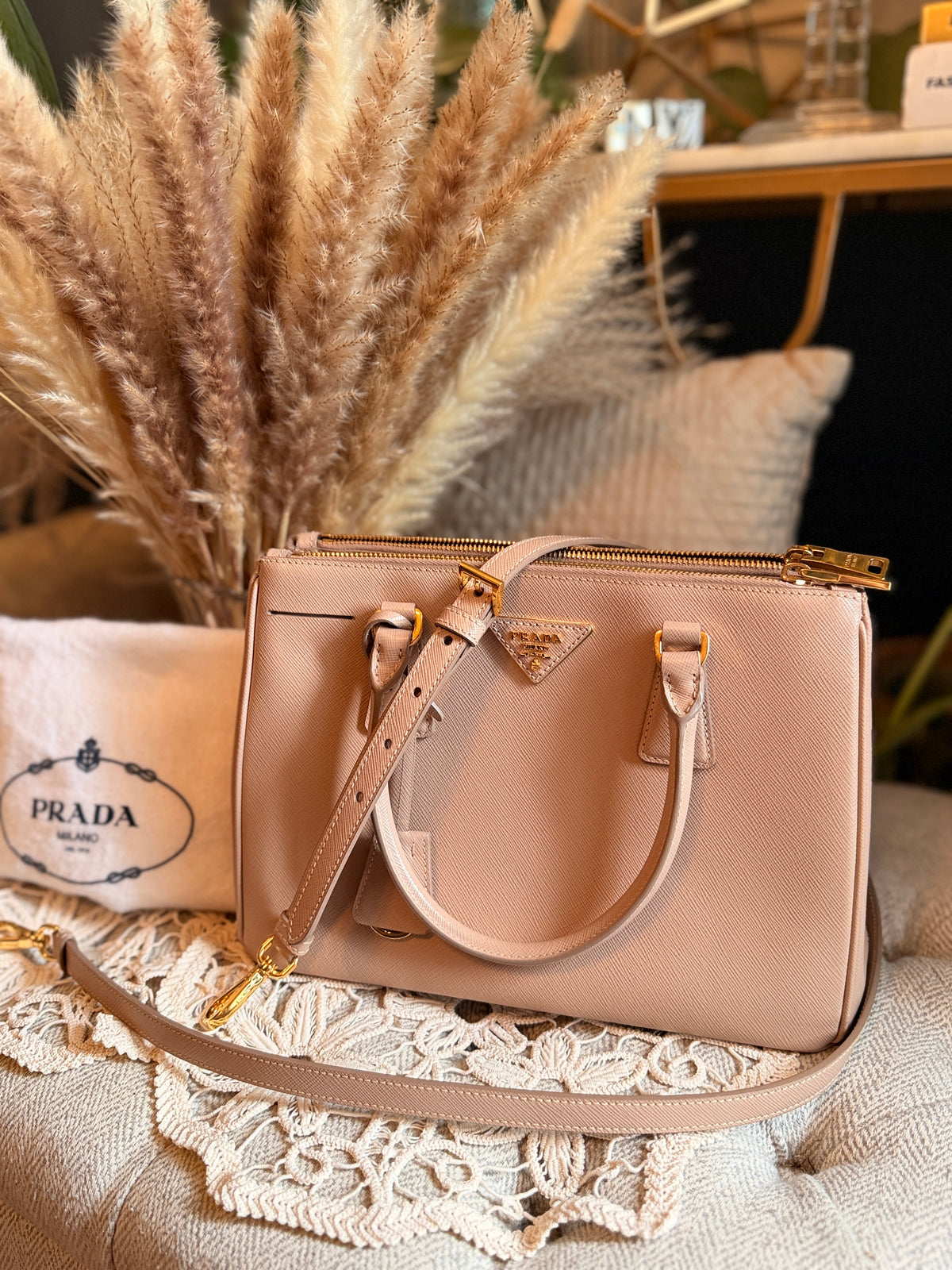 Prada Galliera in Blush- Saffiano