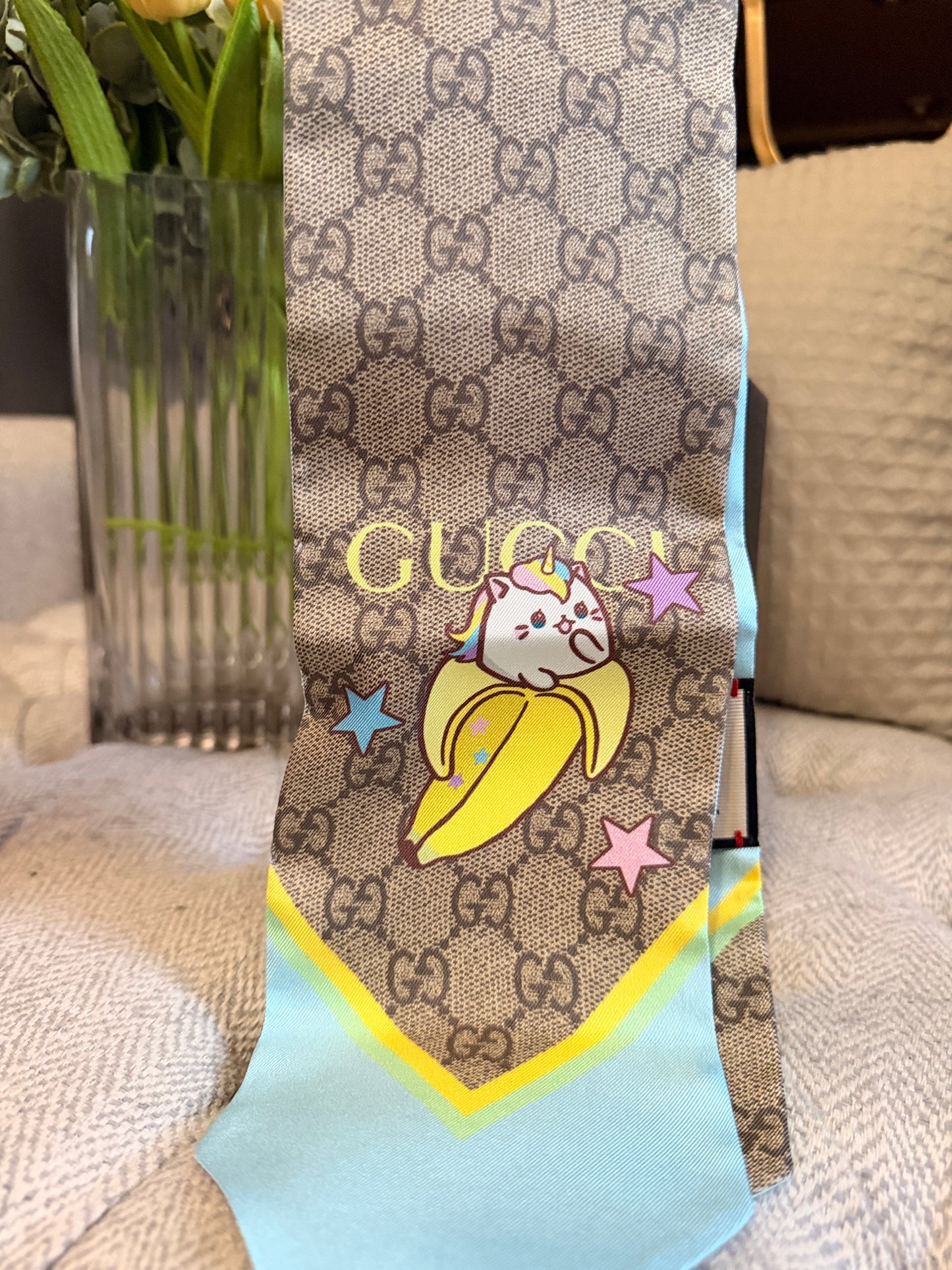 Gucci Bananya Scarf/Twilly Brand New