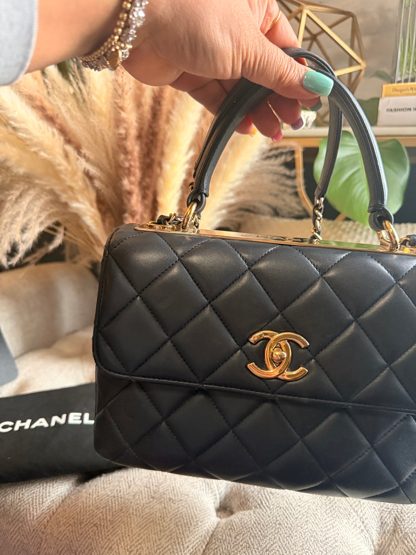 Chanel Trendy CC in Navy GHW