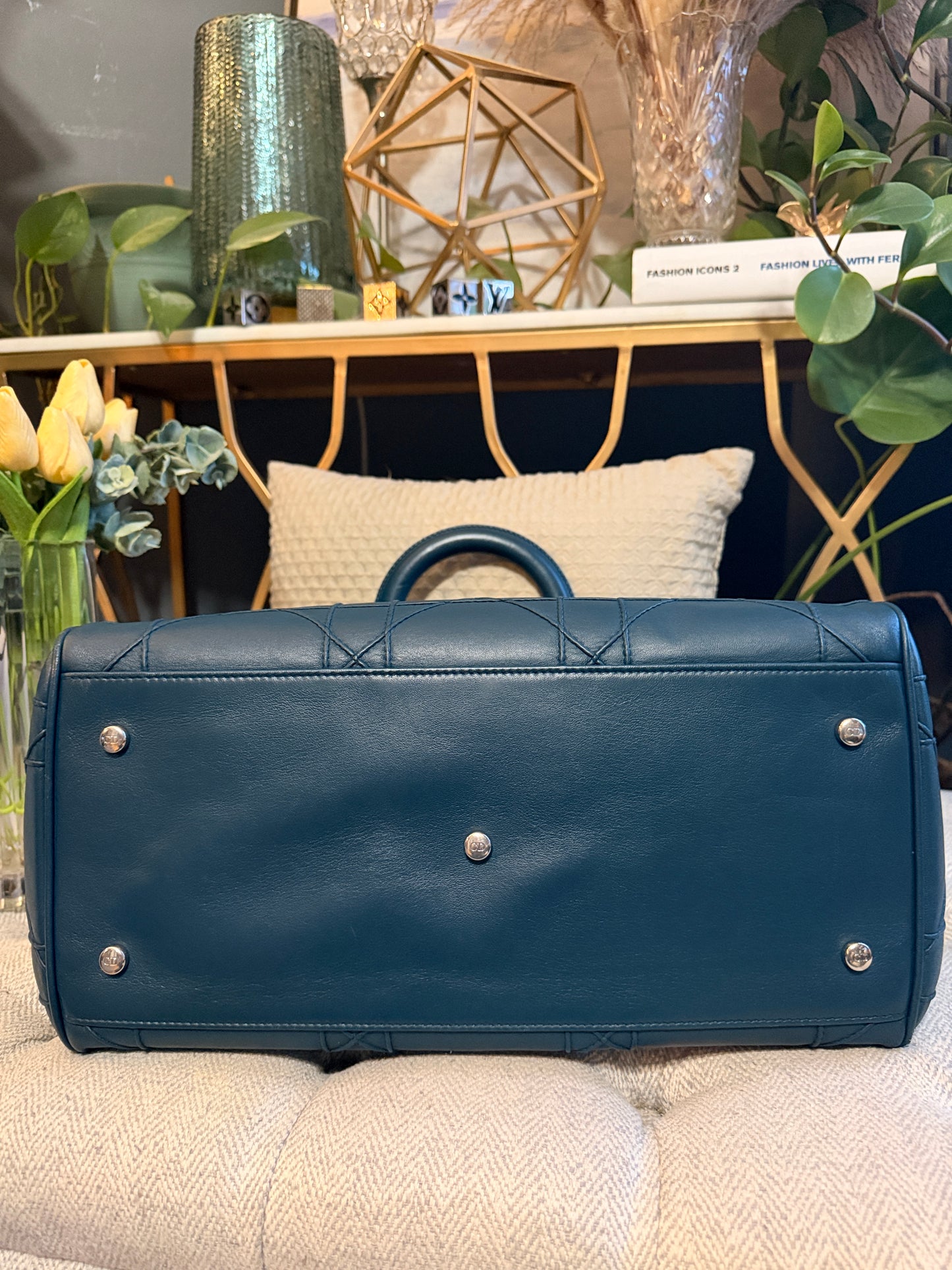 Dior Granville Leather Boston Bag