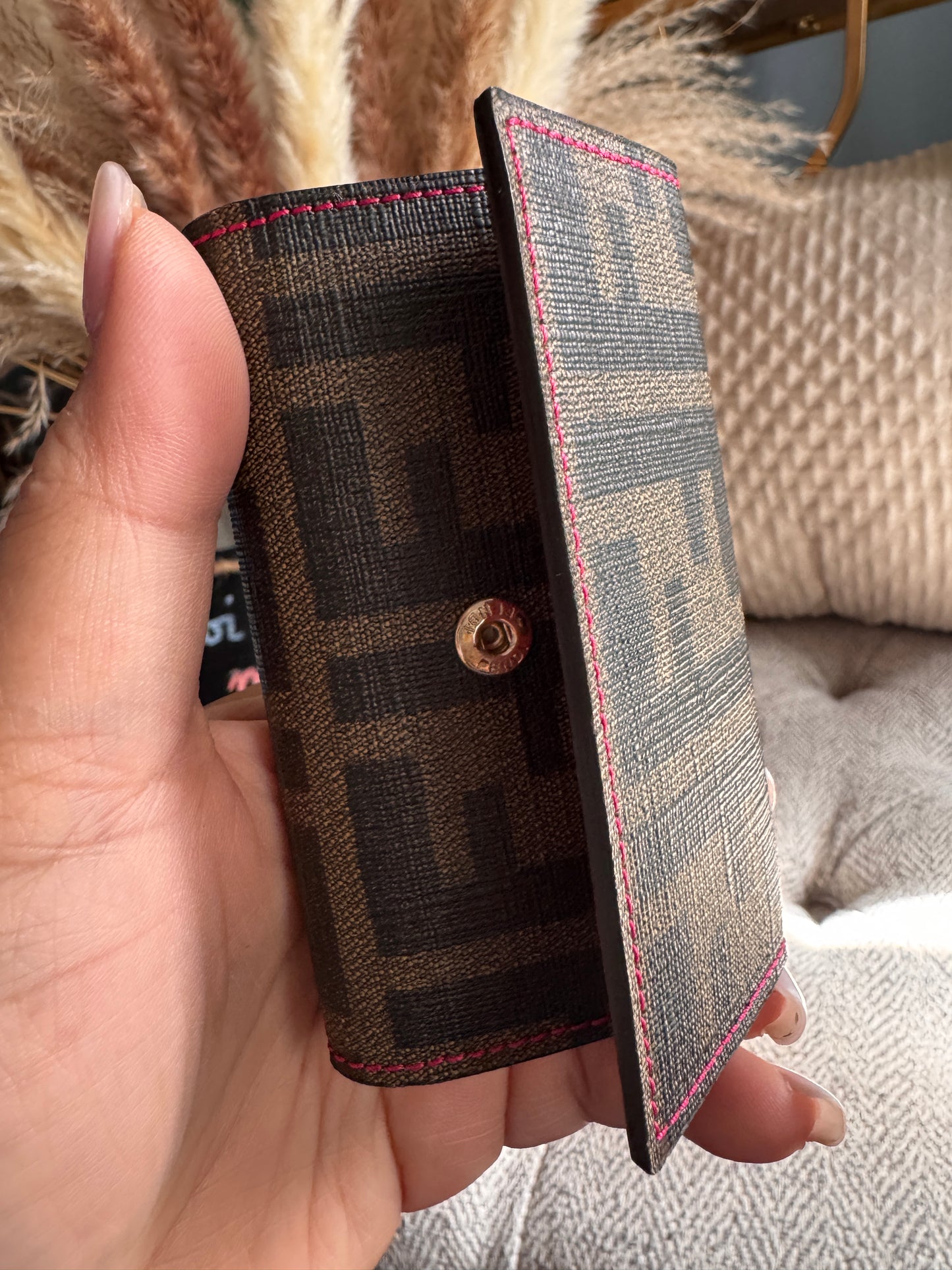 Fendi 6 hook Keycase in Zucca