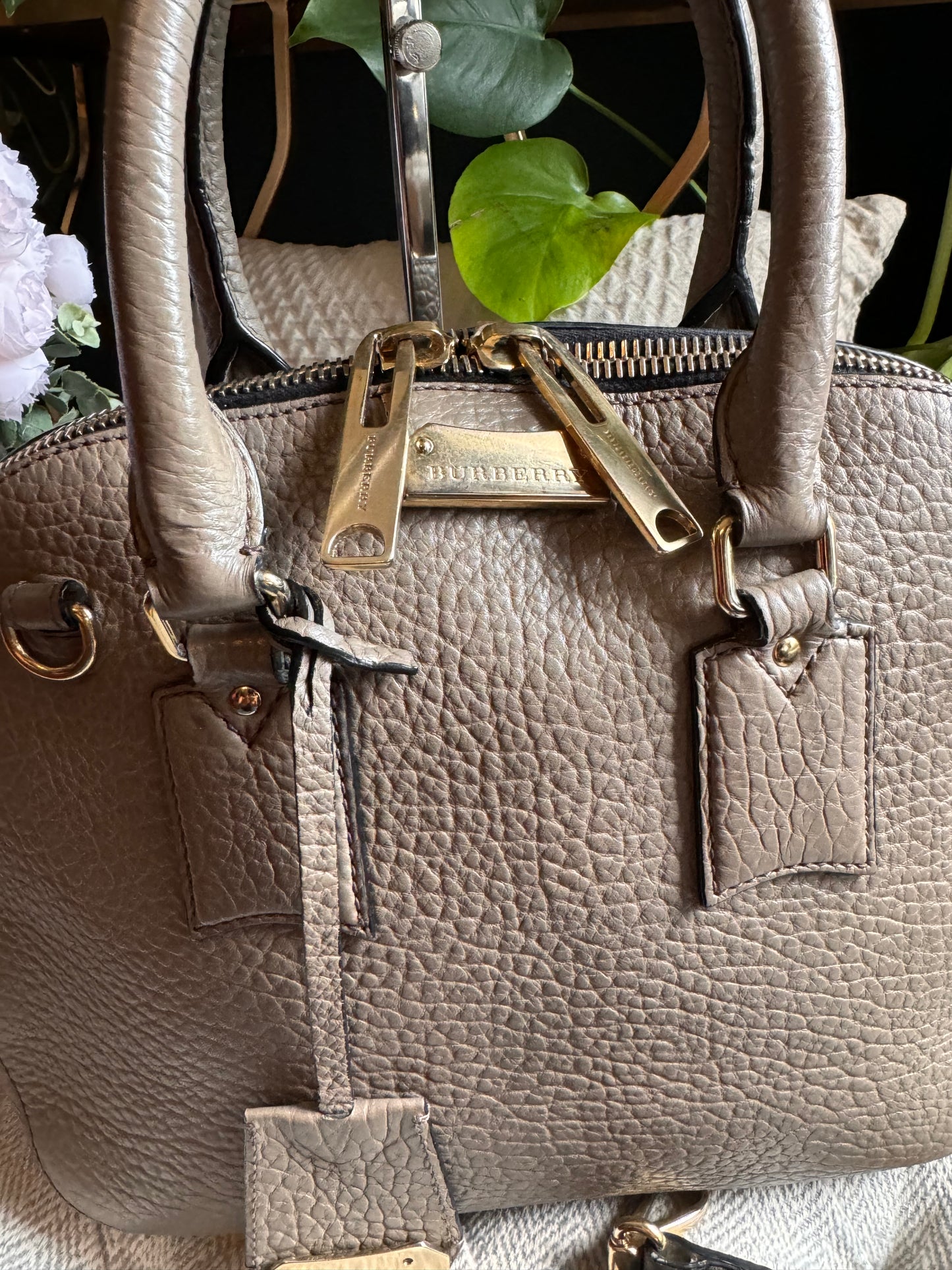 Burberry Grain Leather Orchard Satchel