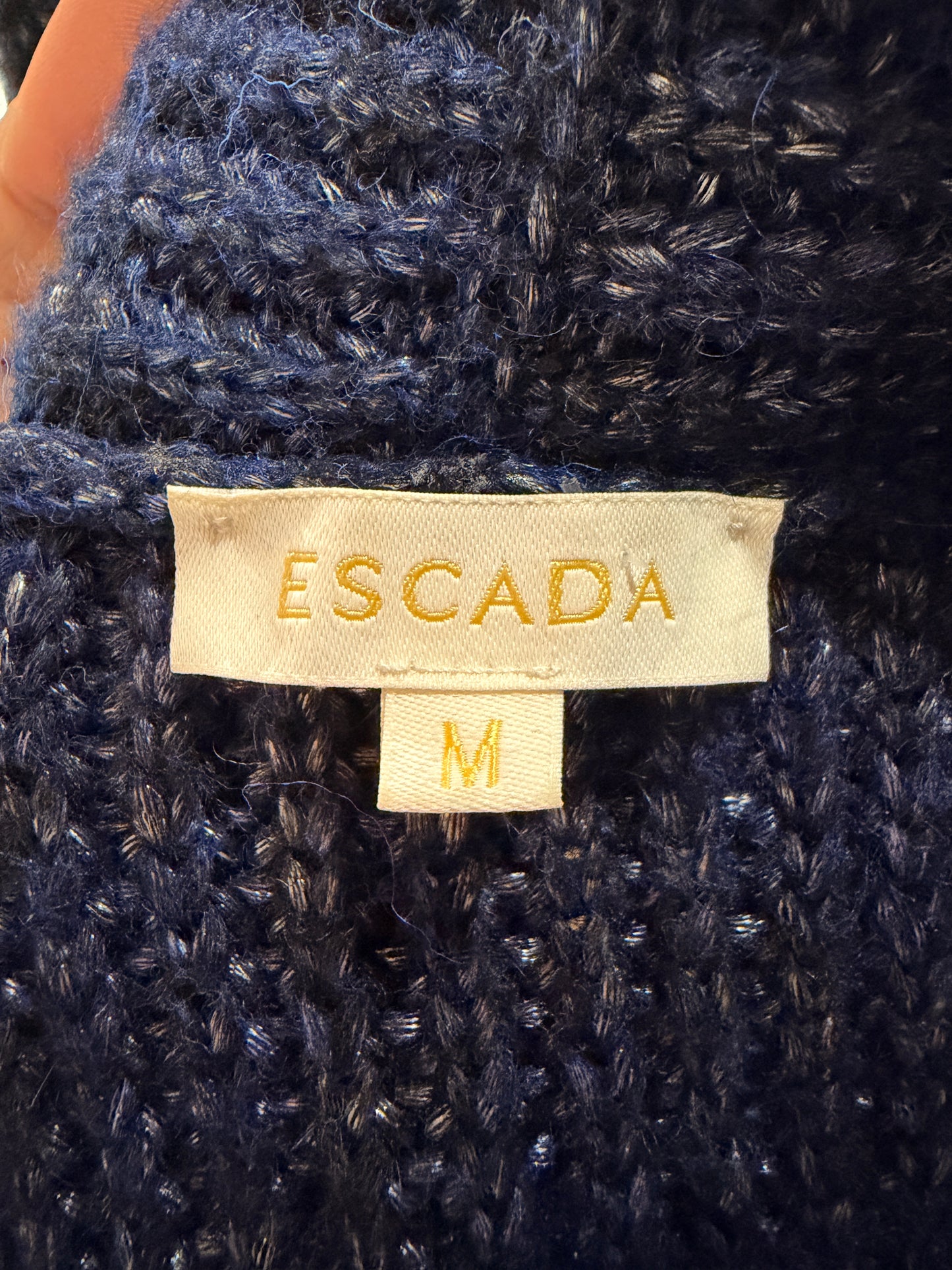 Escada Navy Blue Cardigan-Medium