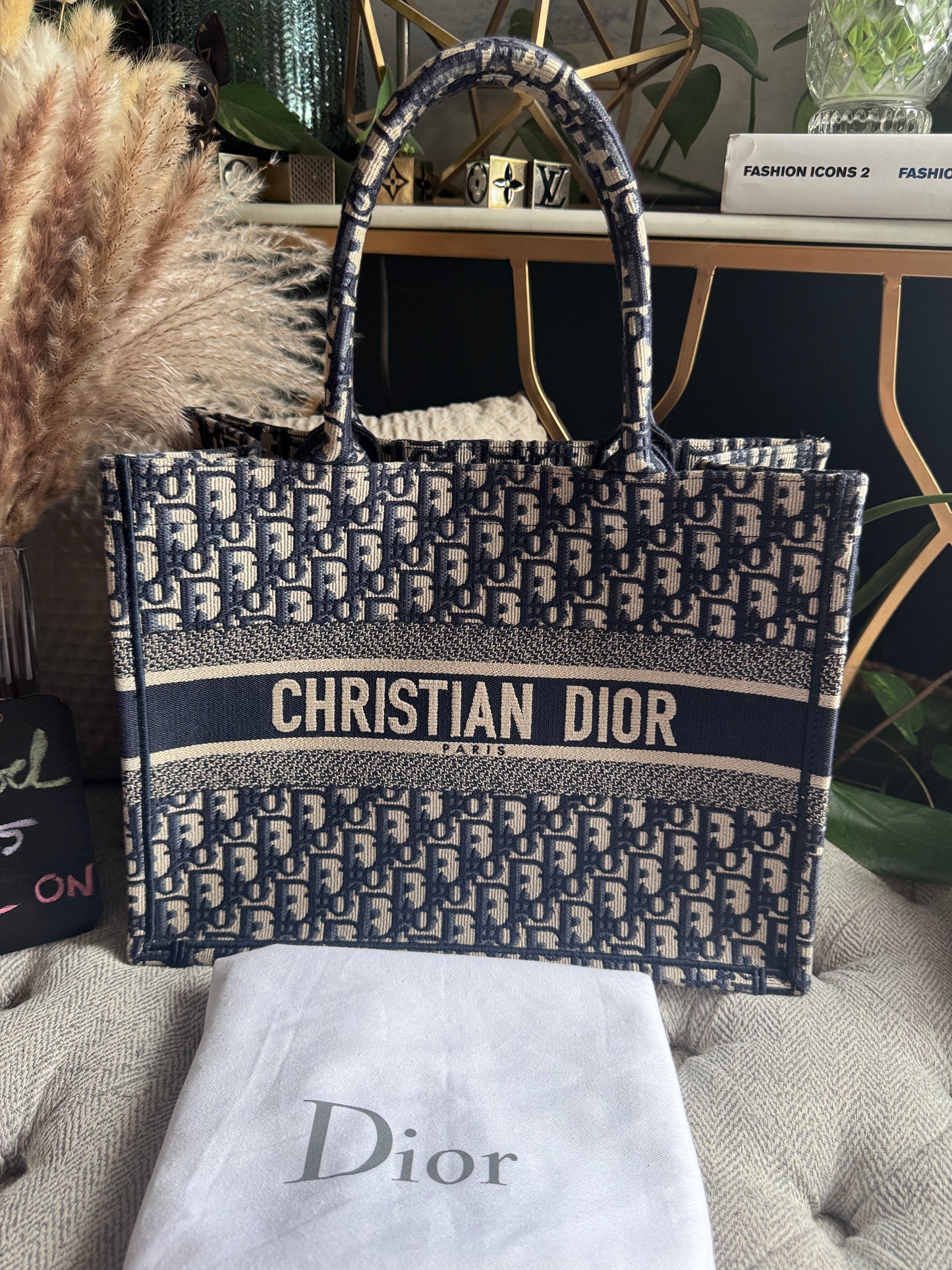 Dior Medium Book Tote in Oblique