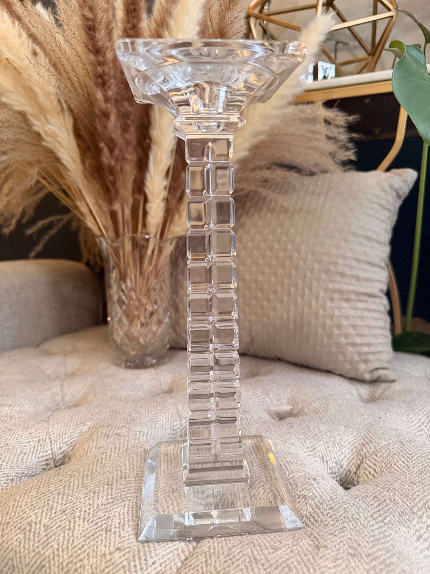 24% Lead Crystal Candle Holder