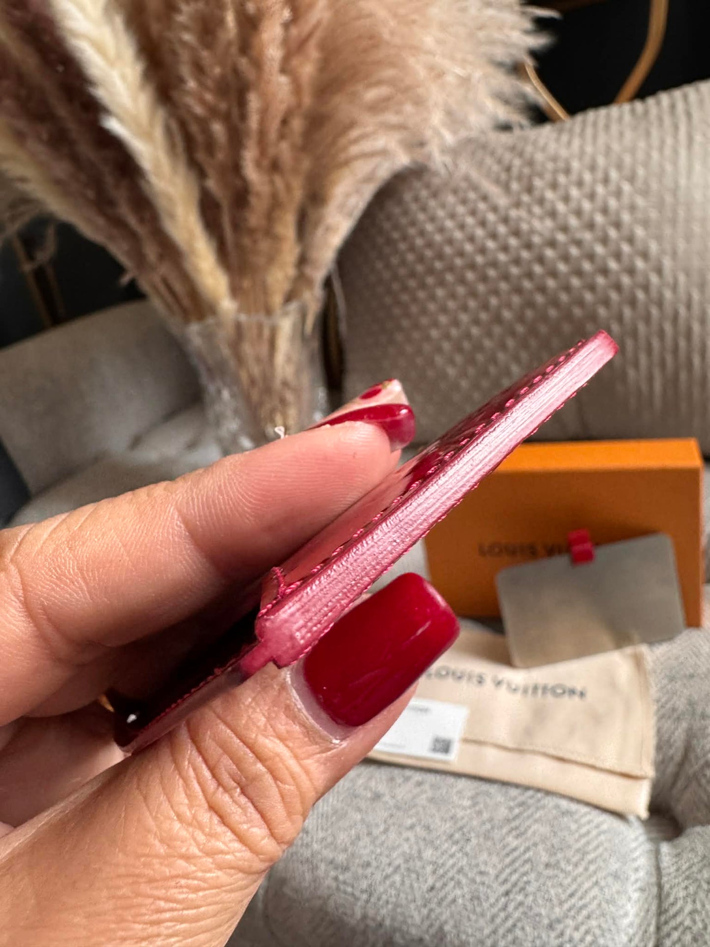 Louis Vuitton Amarante Rayures Monogram Vernis Mirror Case