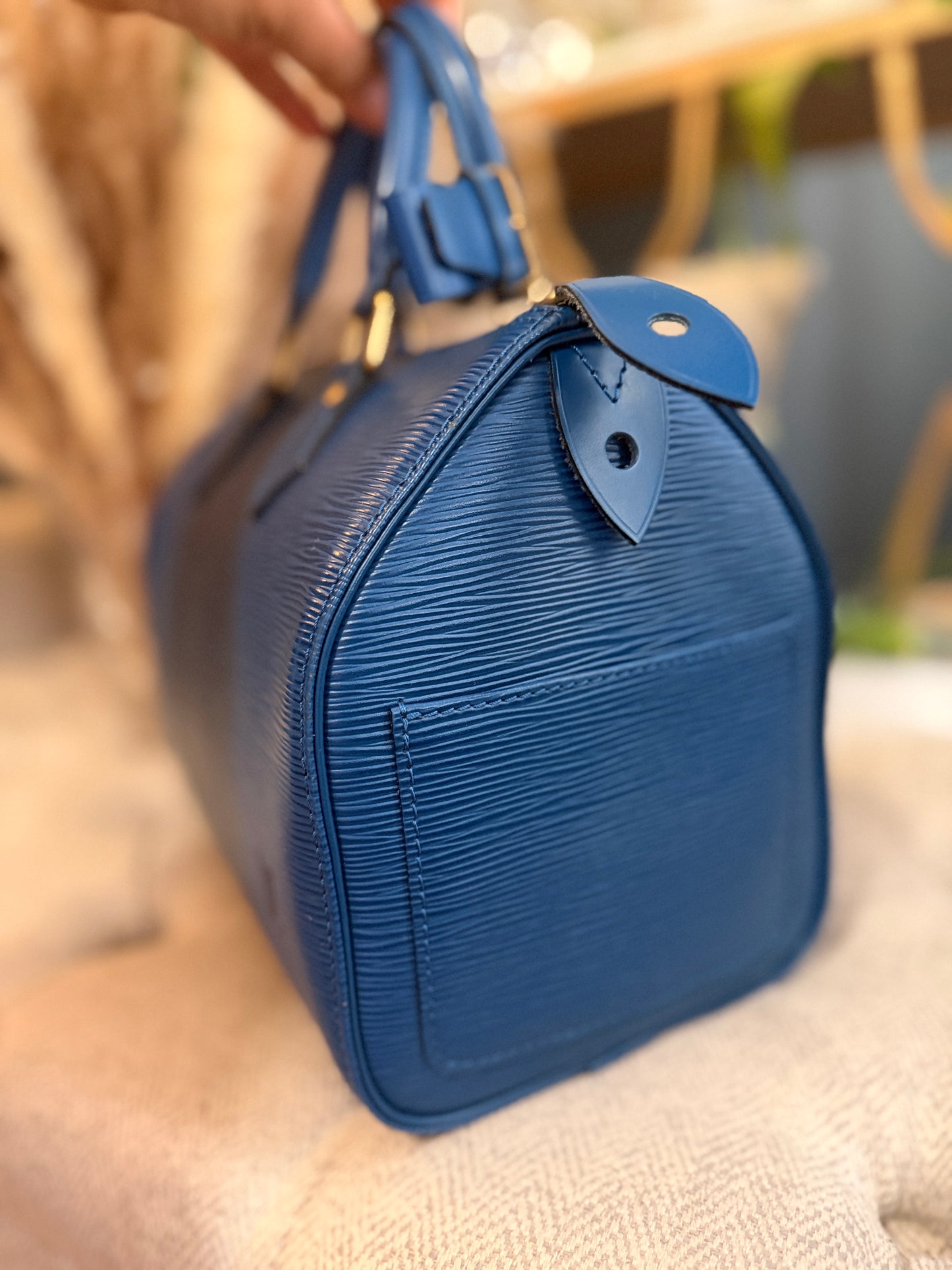 Louis Vuitton Vintage Speedy 25 in Epi Toledo Blue