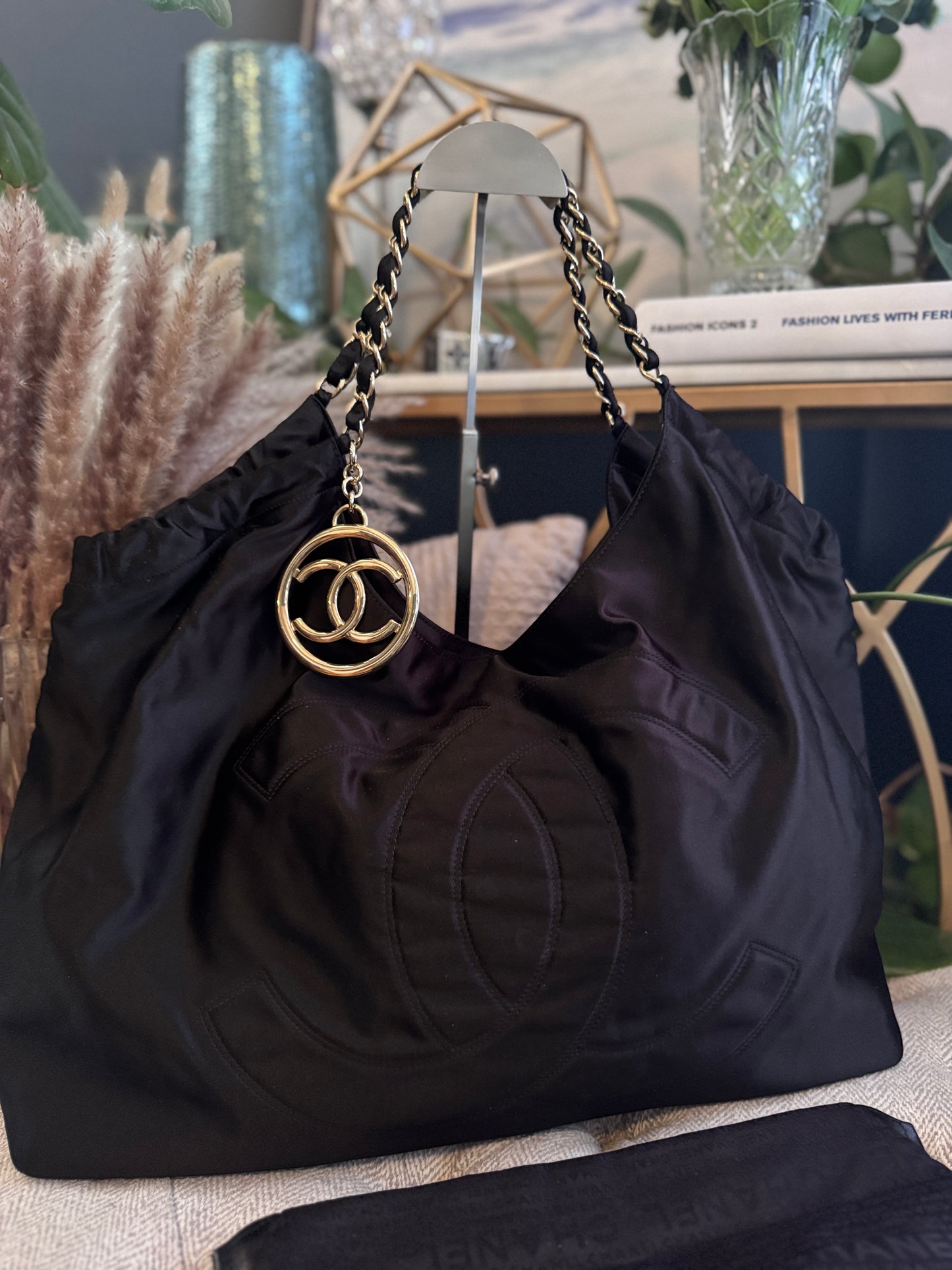 Chanel Coco Cabas Satin Tote