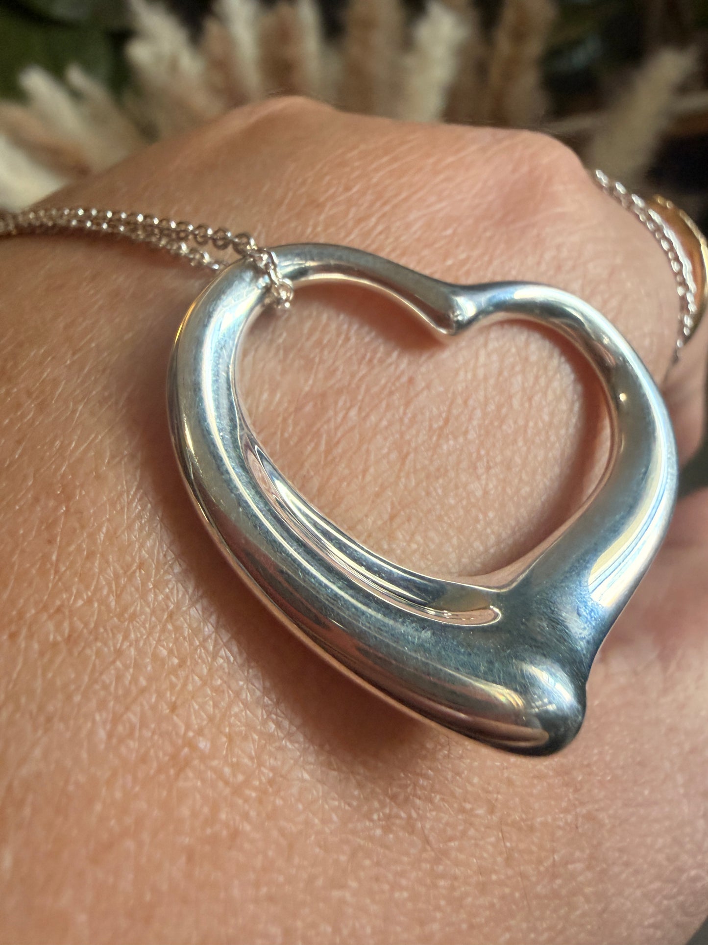 Tiffany & Co. 36mm Extra Large Open Heart Necklace