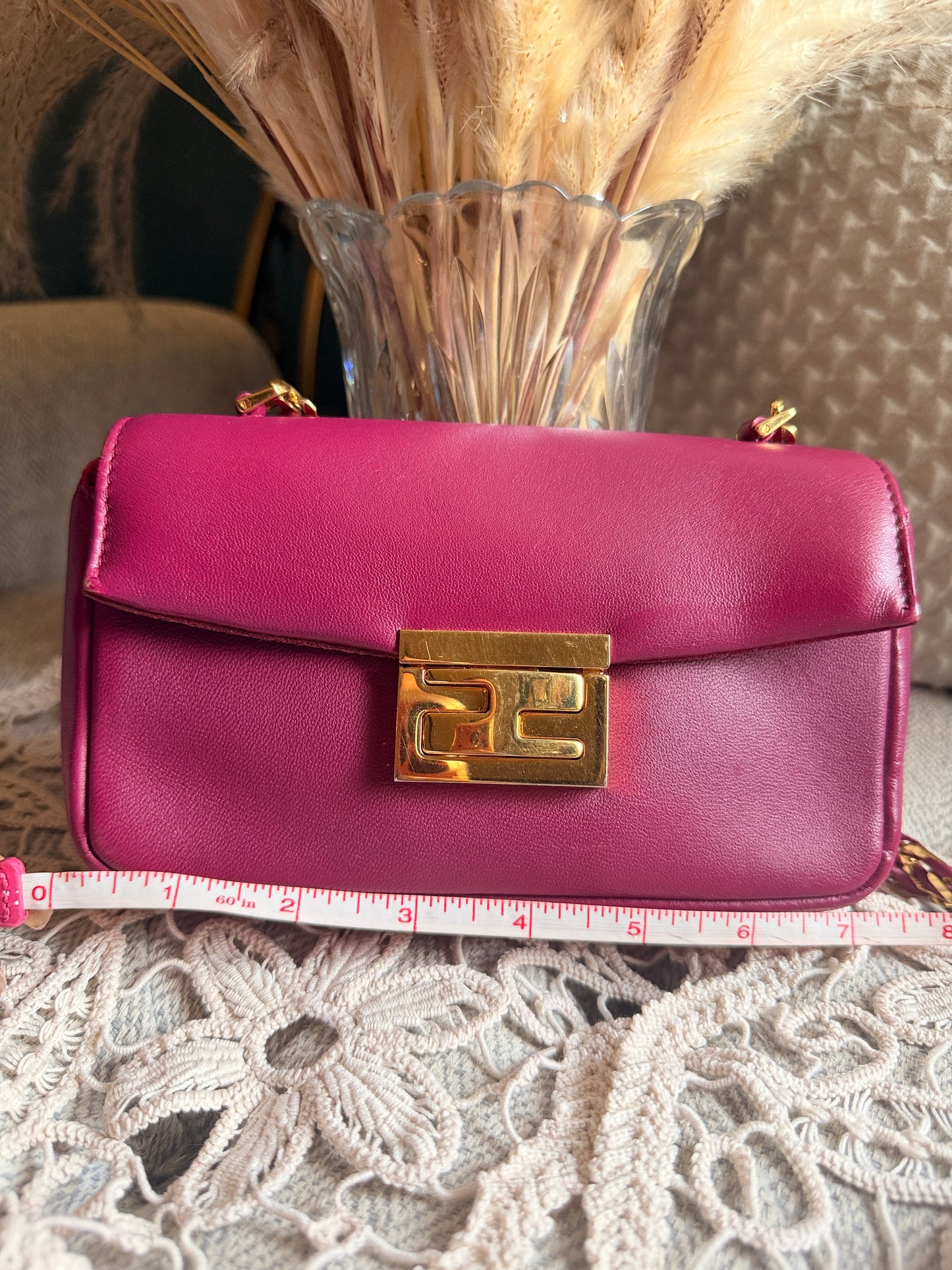 FENDI Shiny Nappa Mini Be Baguette