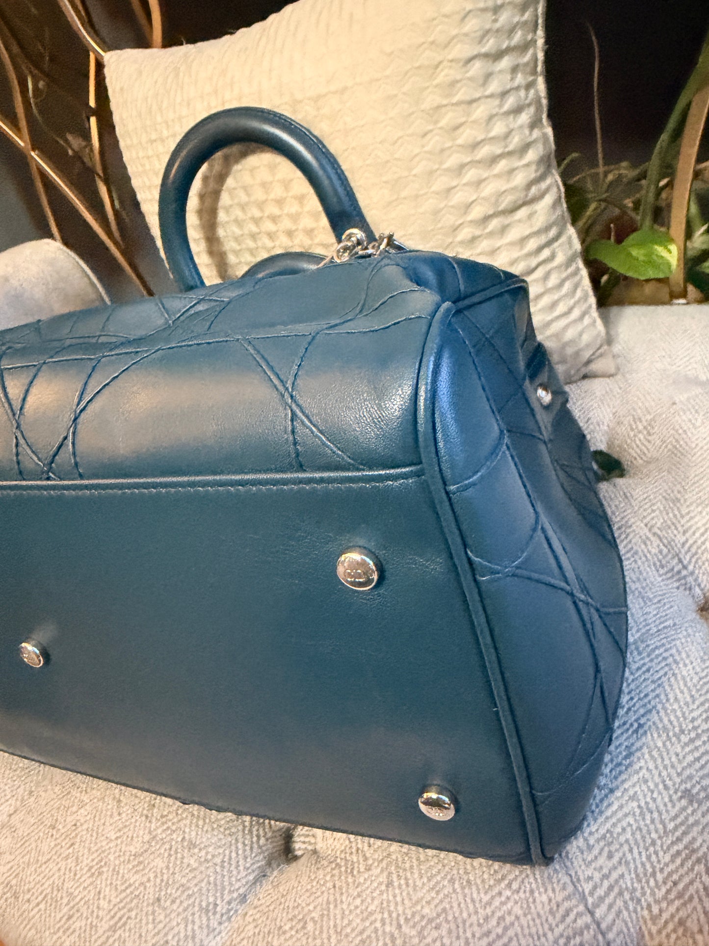 Dior Granville Leather Boston Bag