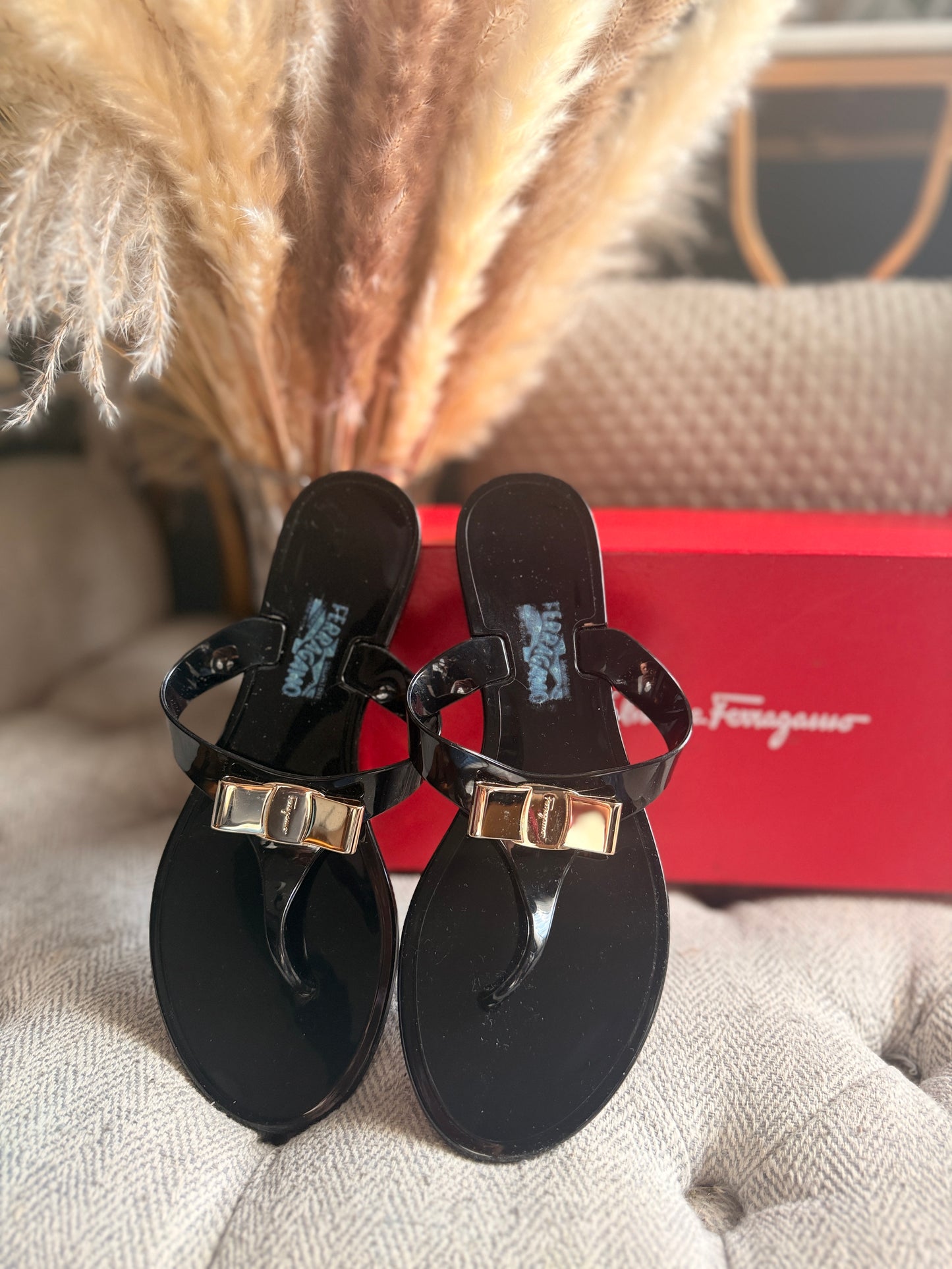 Salvatore Ferragamo Vara Bow Jelly Sandals