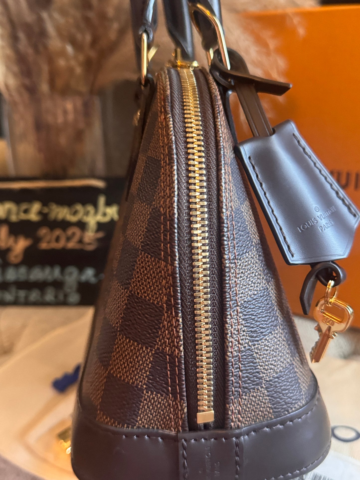 Louis Vuitton Alma BB in Damier Ebene